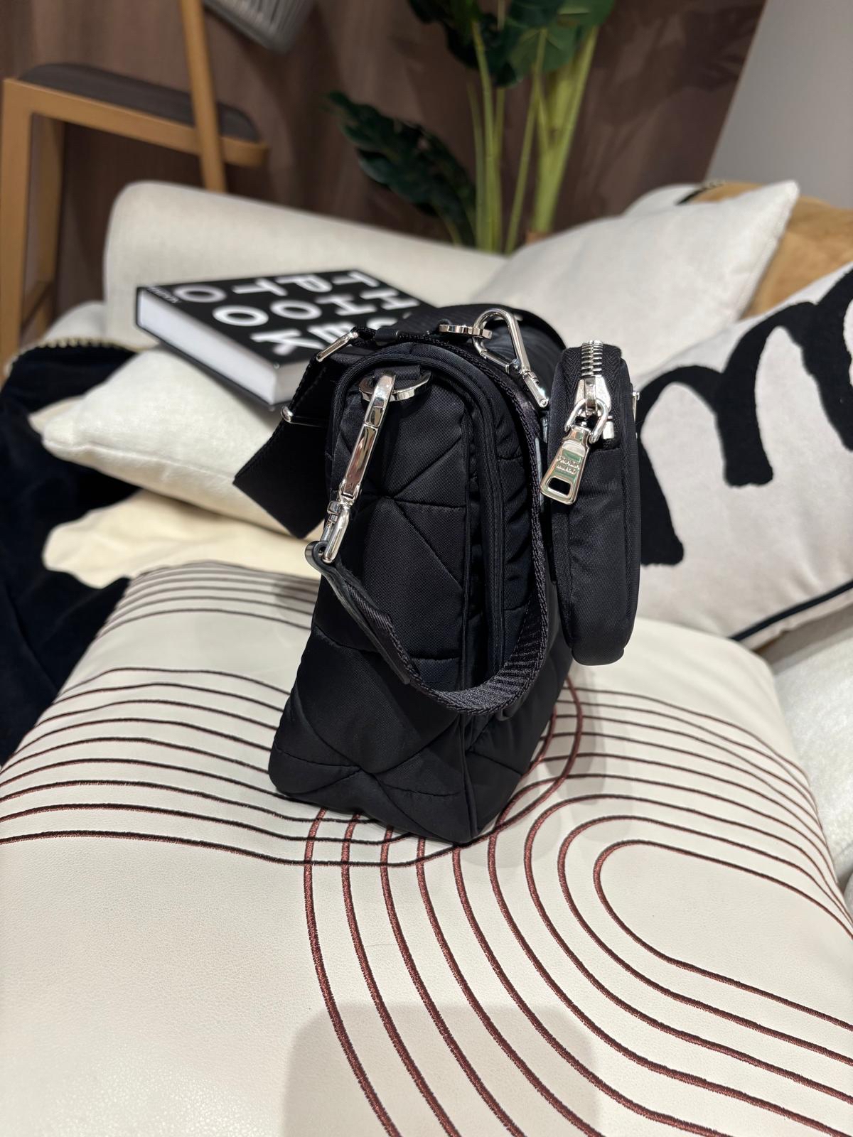 Prada padded nylon shoulder bag  98%new rfid 