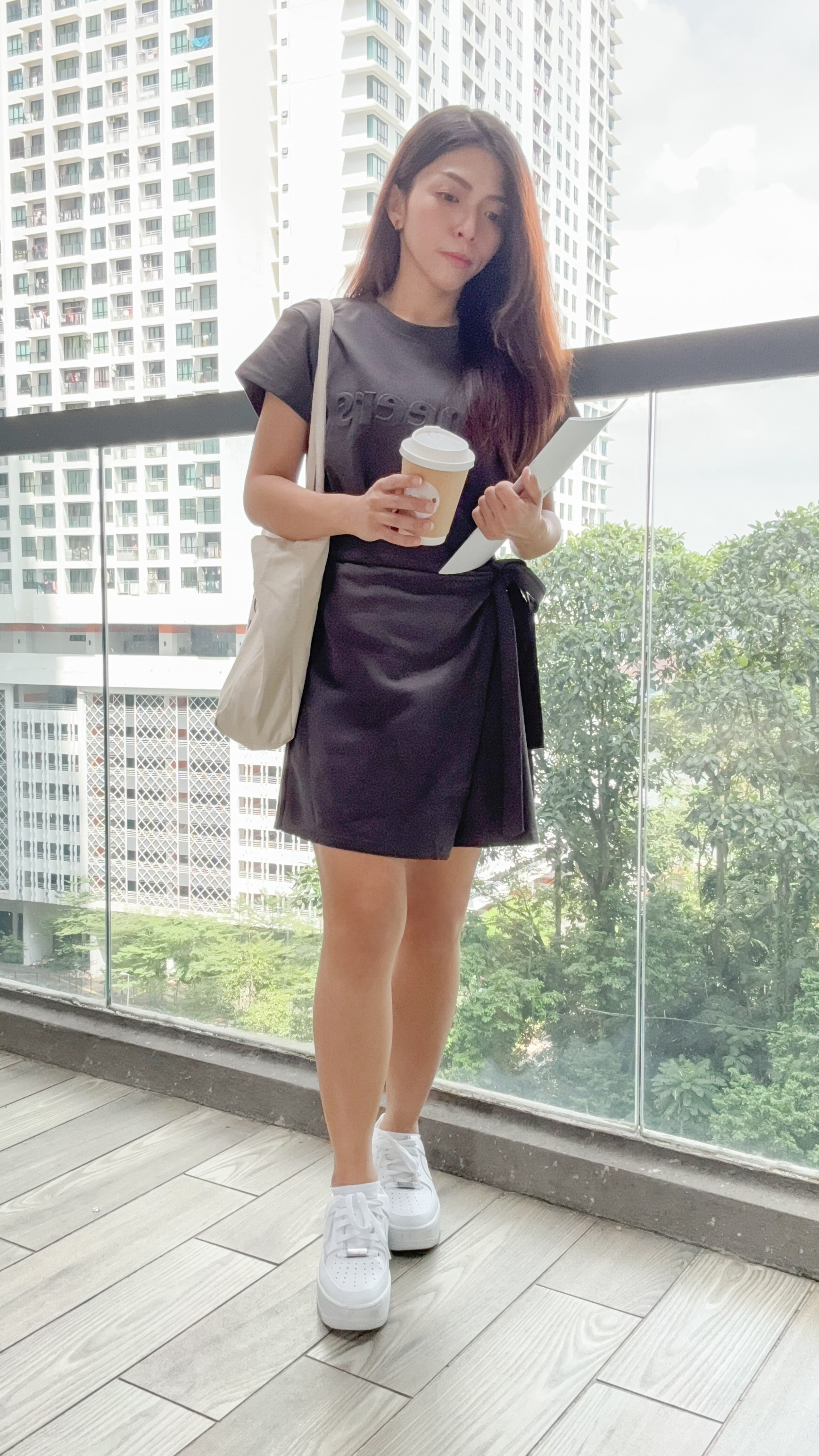 Cheers Letter Casual A-line Dress 美式复古休闲立体字母系带连衣裙(4 colours)