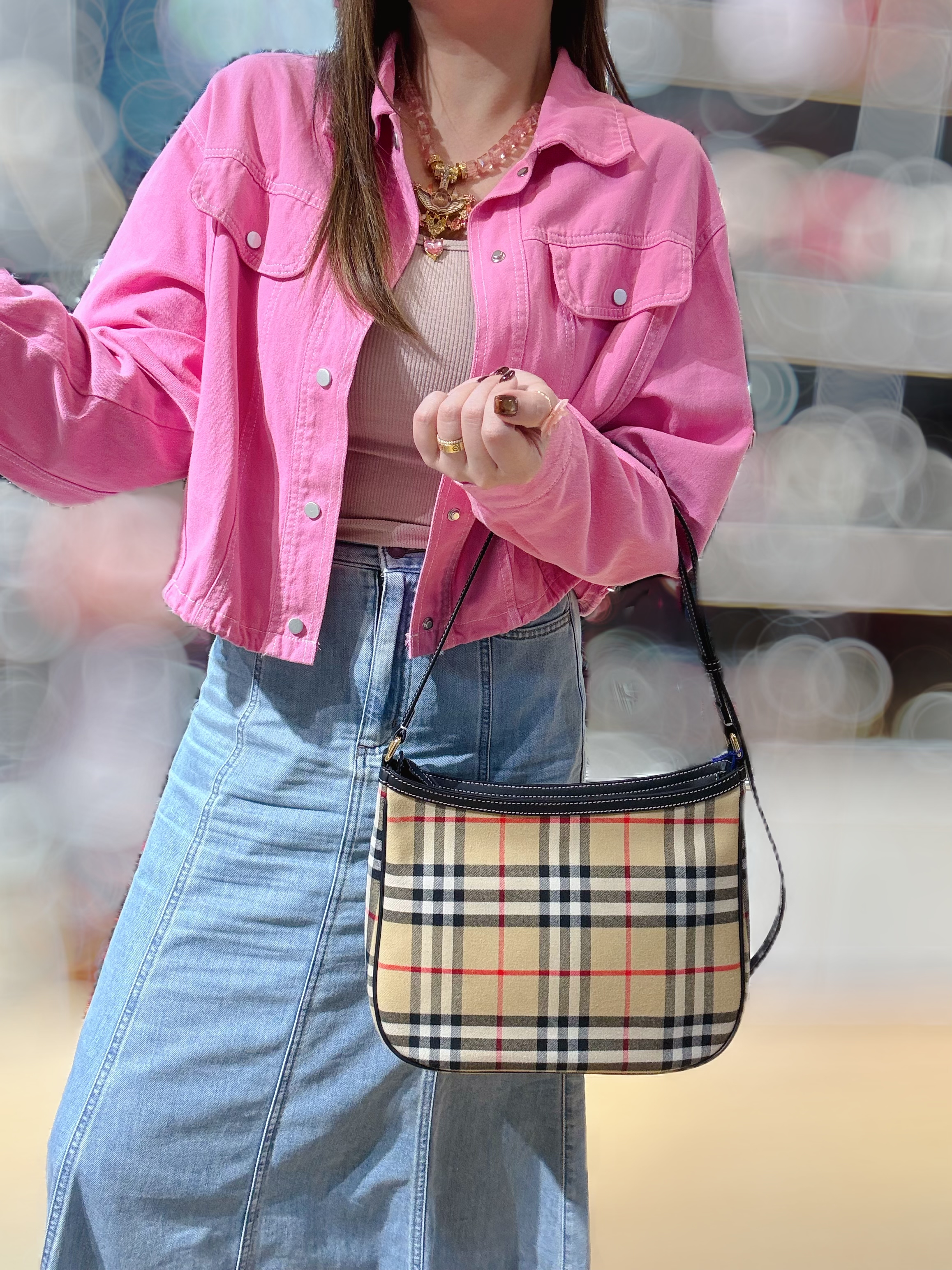 Burberry hobo archive beich check