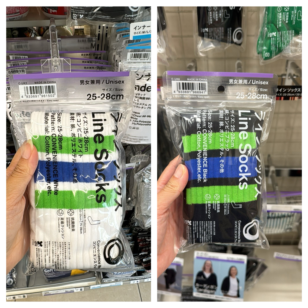 [連線商品需補運費]日本family mart Line Socks中長襪