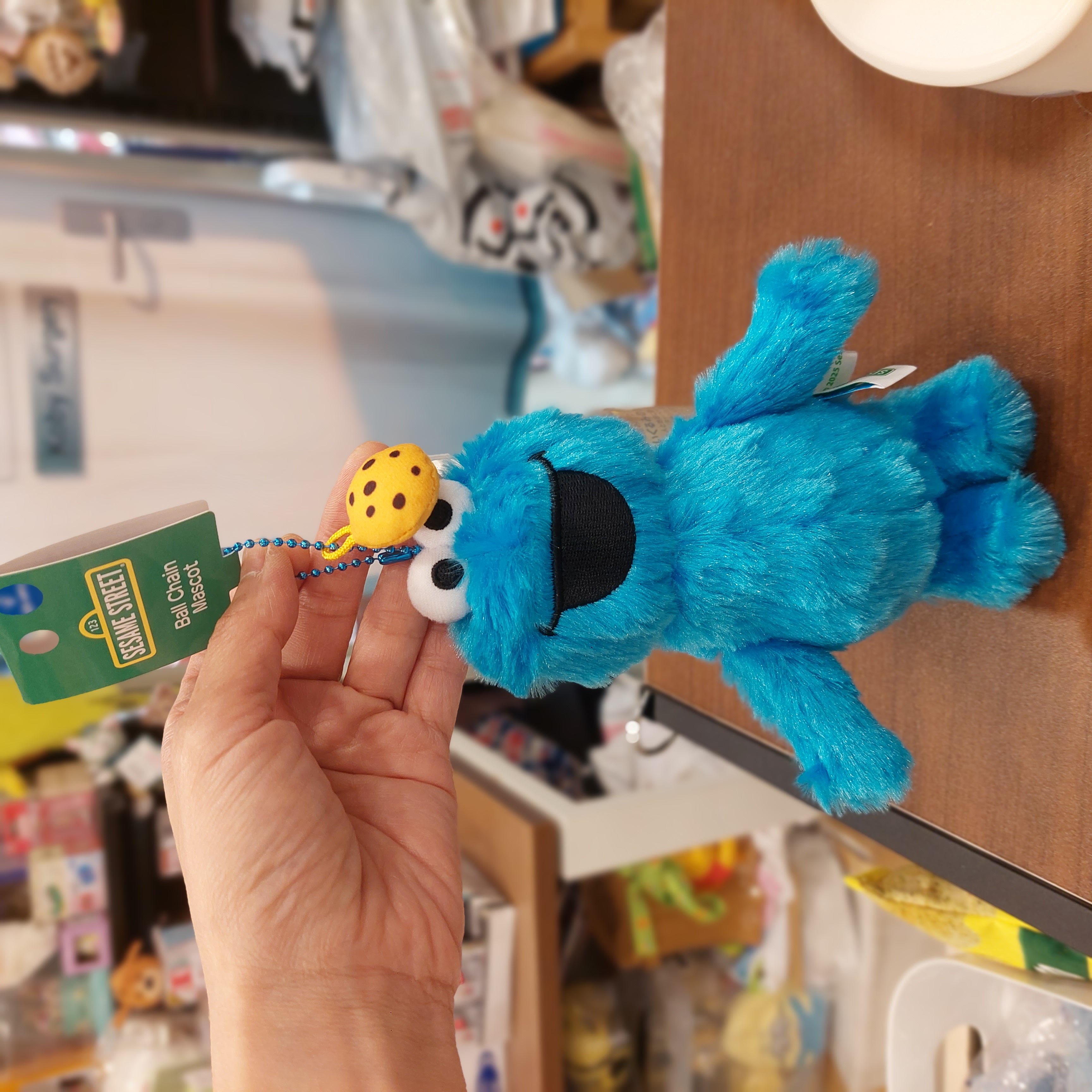 原裝日本 Sesame Street 芝麻街 Cookie Monster 吊飾 掛件 KC