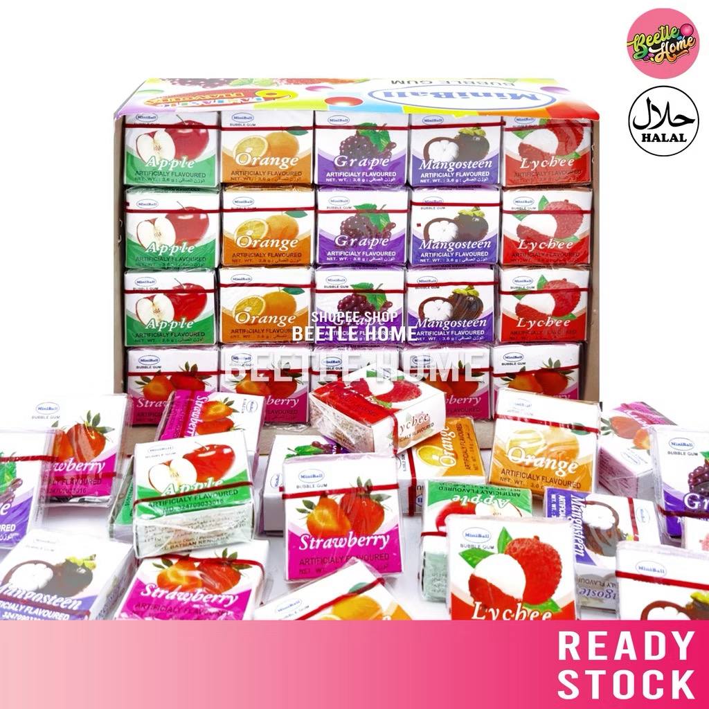 Mini Ball Nubble Gum Candy 6fruits flavour 100pcs