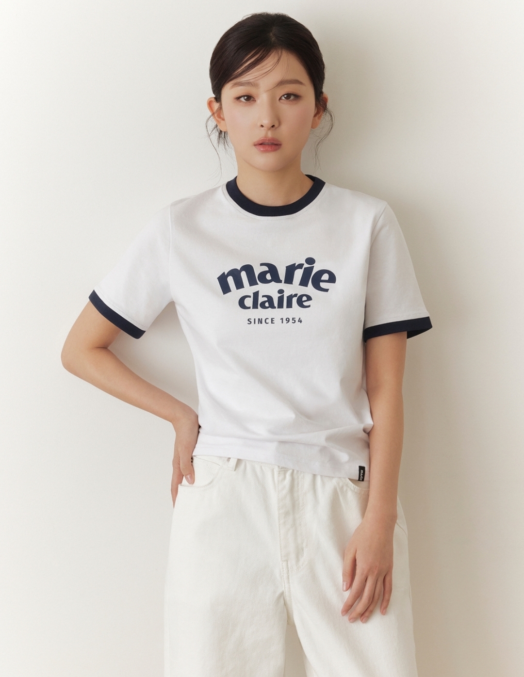 Marie Claire Logo Ringer Tee 