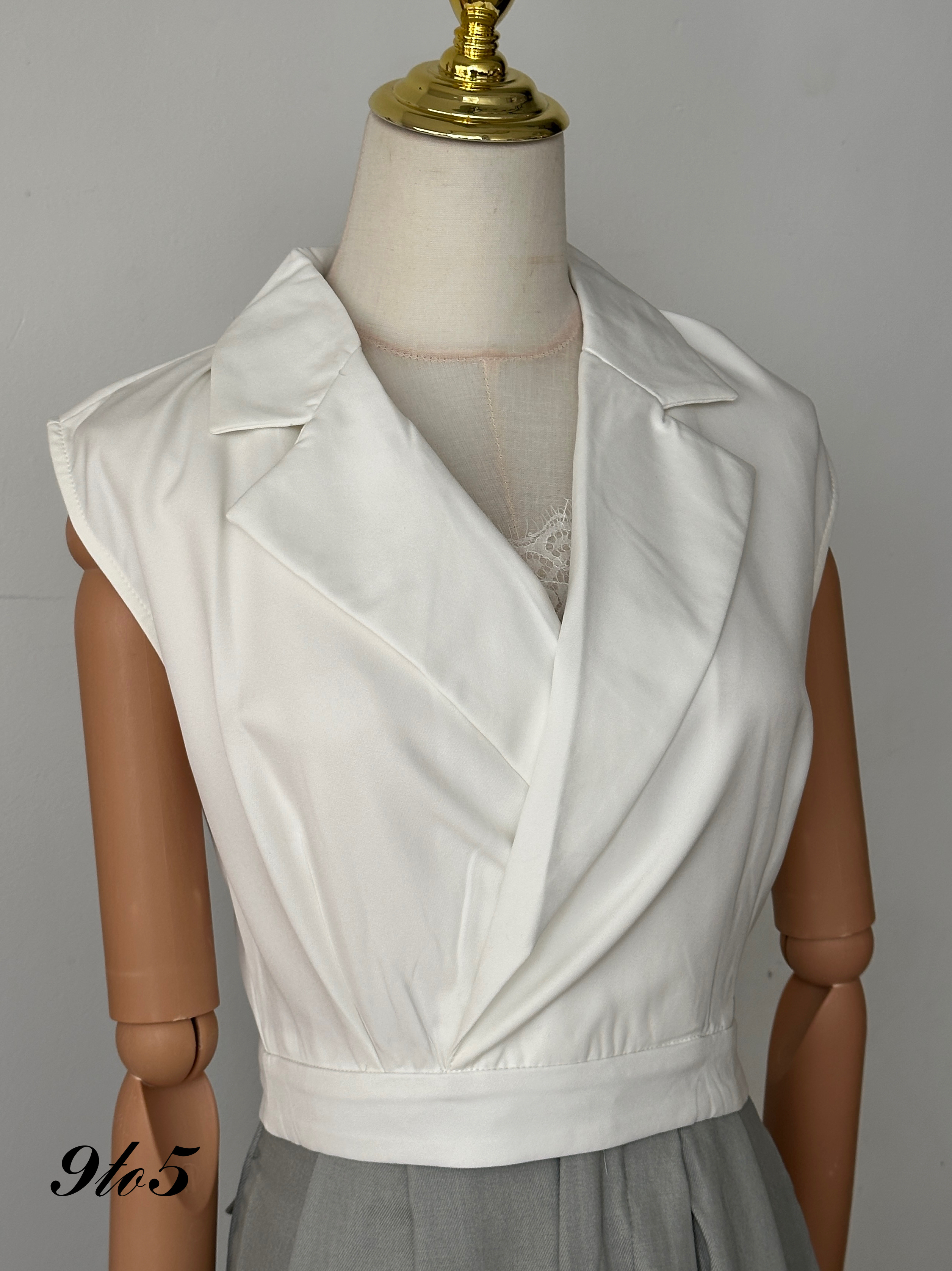 T3998 Cape Sleeve Crop Top - 3 Colors 