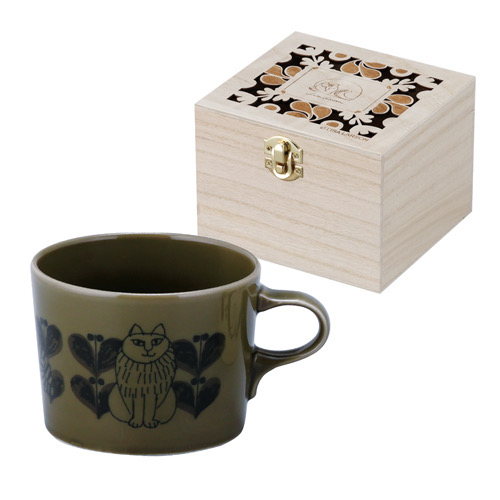 Lisa Larson杯連木盒 - 綠色