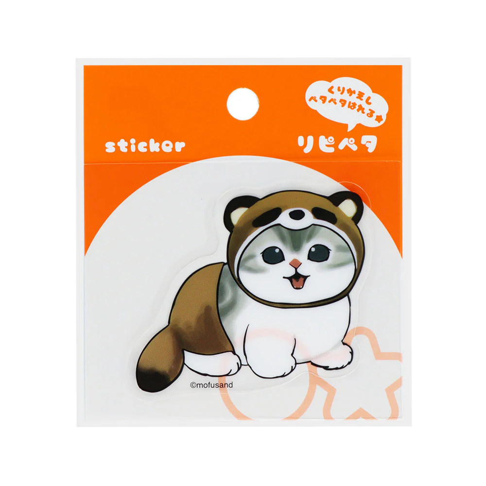 Mofusand 狸貓帽貼紙S8573050