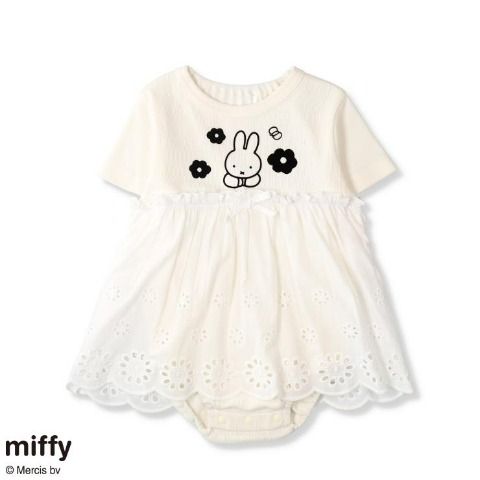 MIFFY BABY KID 小童 連身 花邊裙 白色 70/80