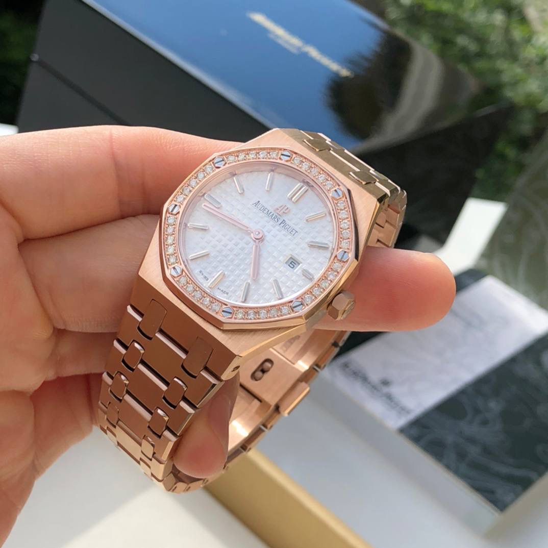 爱彼皇家橡树系列女士镶钻腕表