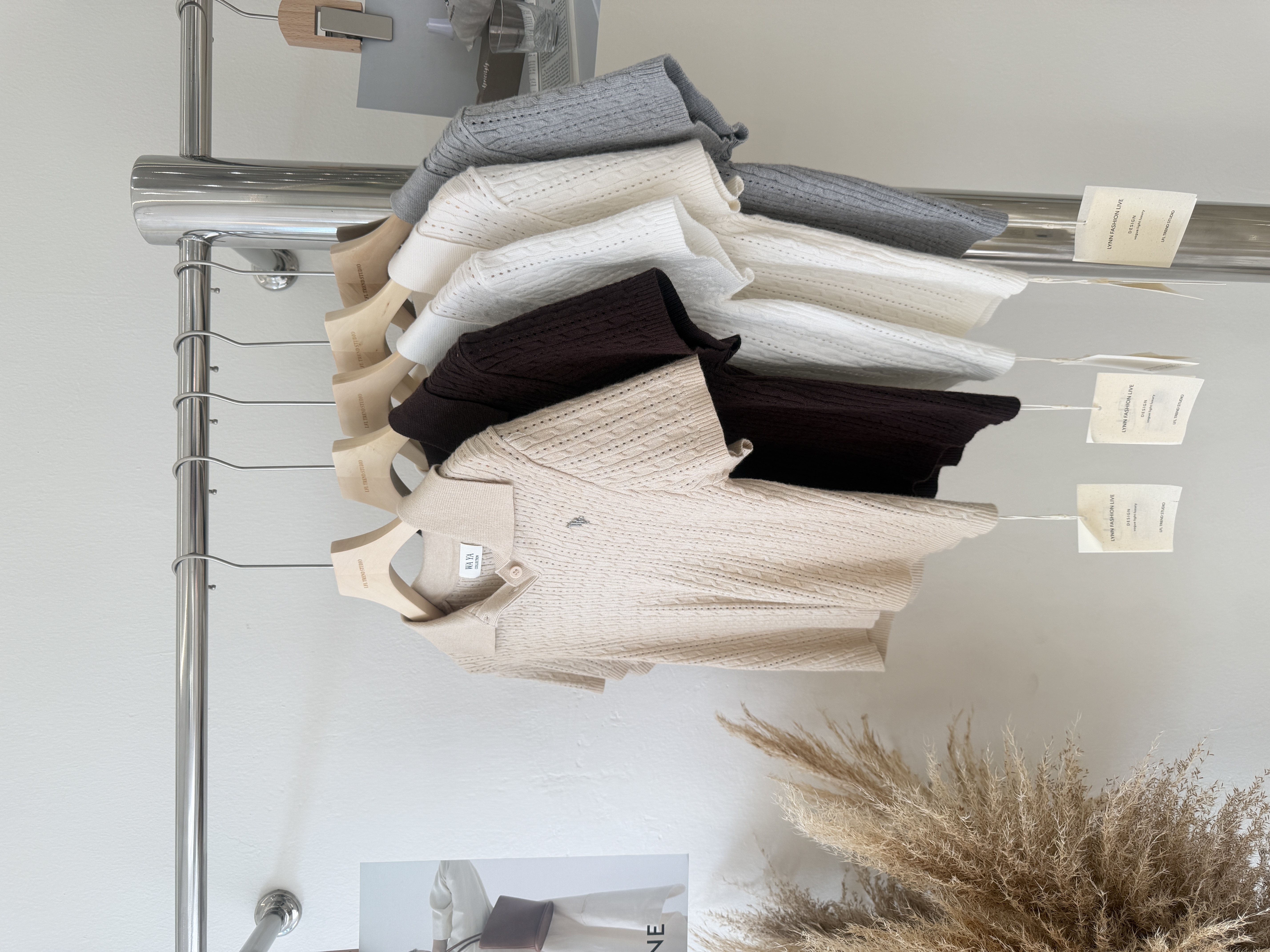 6521 韩系纹路感针织短袖