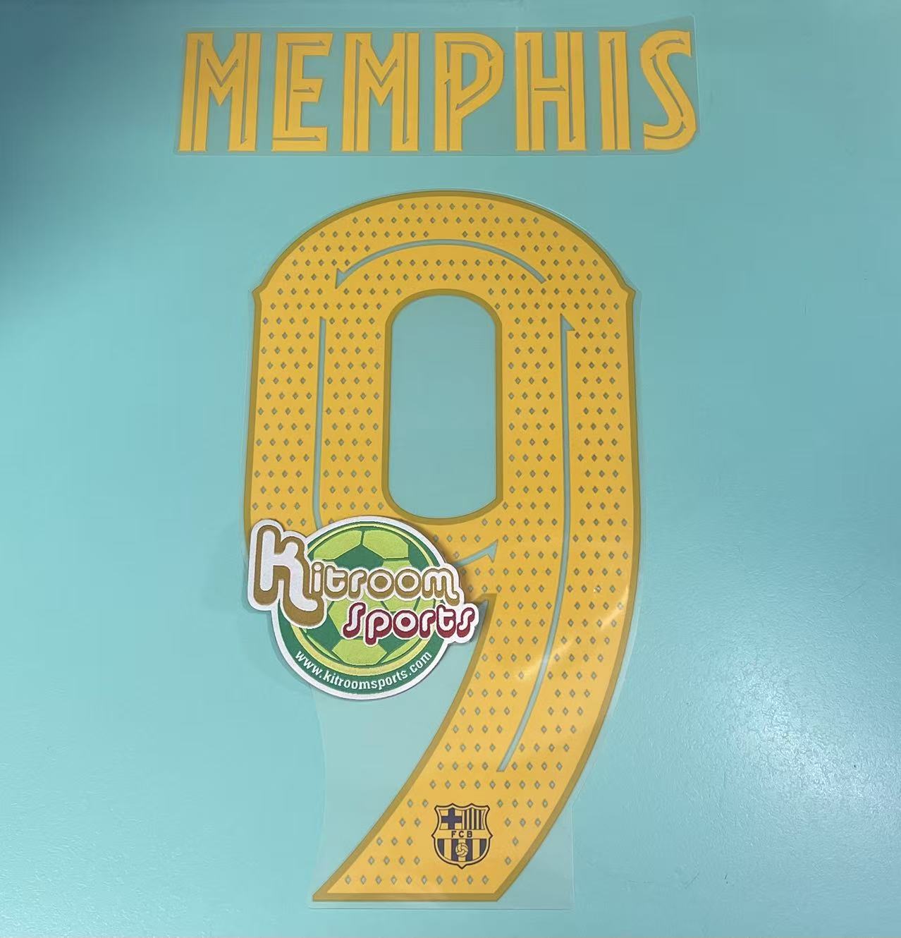 2020-21 Barcelona Home UCL Nameset #9 MEMPHIS