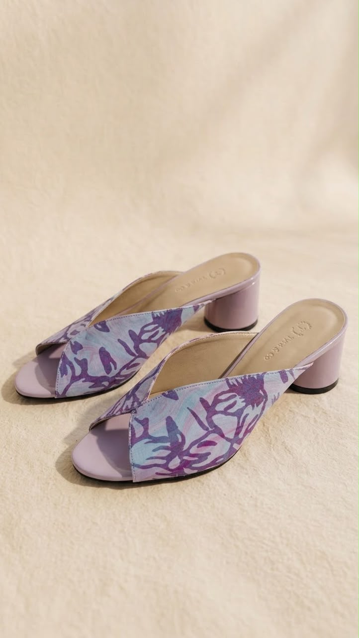 7932 - Suria Petal Mule Batik Heels