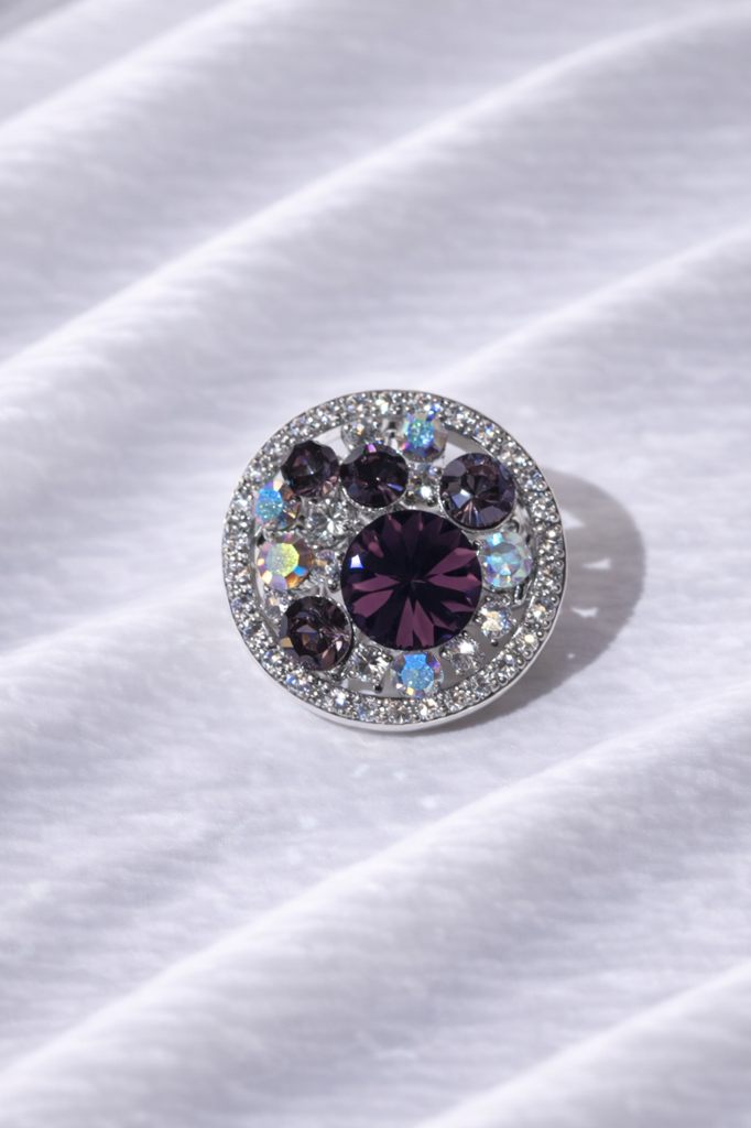 Swarovski Crystal Halo Brooch