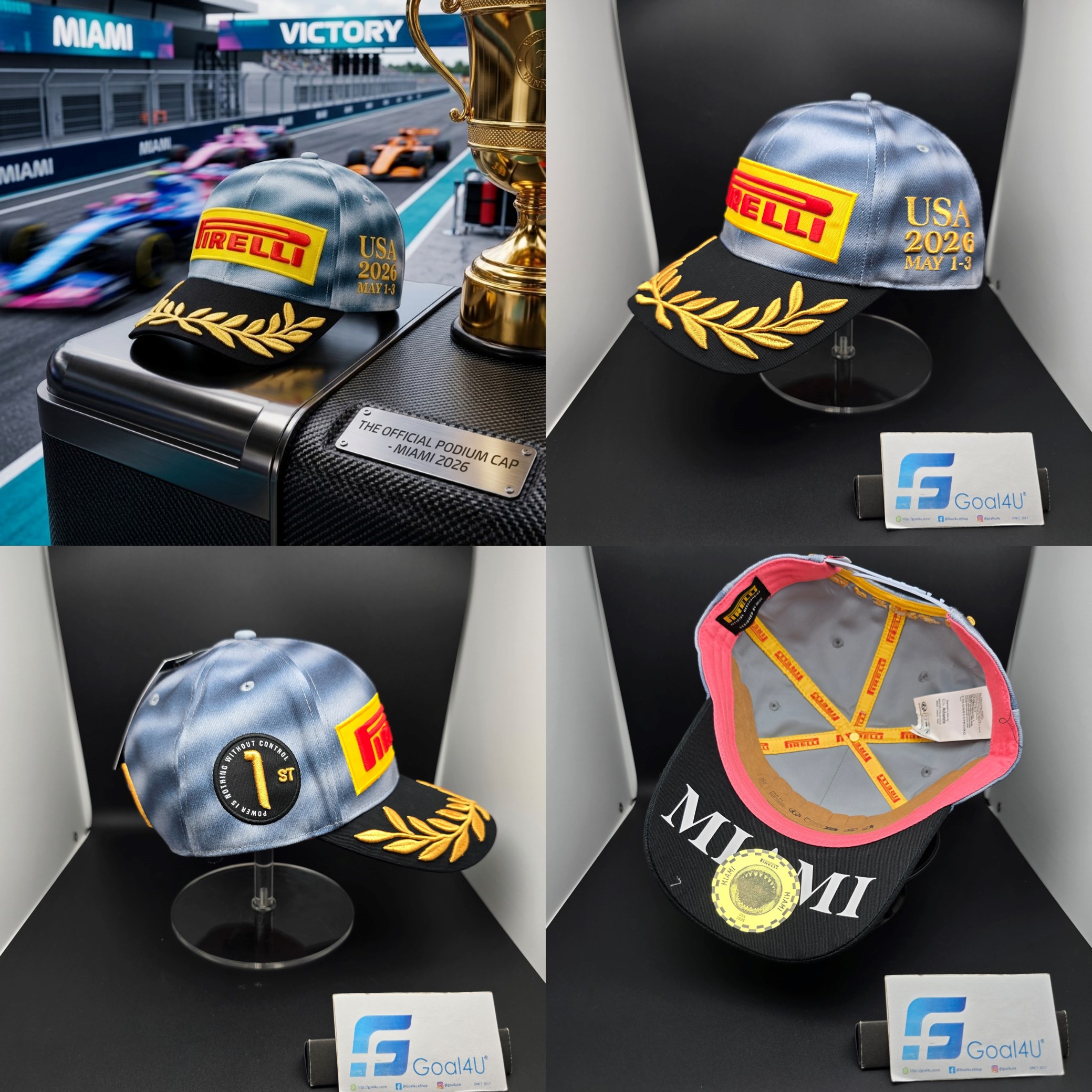 #現貨 F1 Pirelli倍耐力 2026 邁阿密站特別版 P1冠軍帽 PIRPC0115