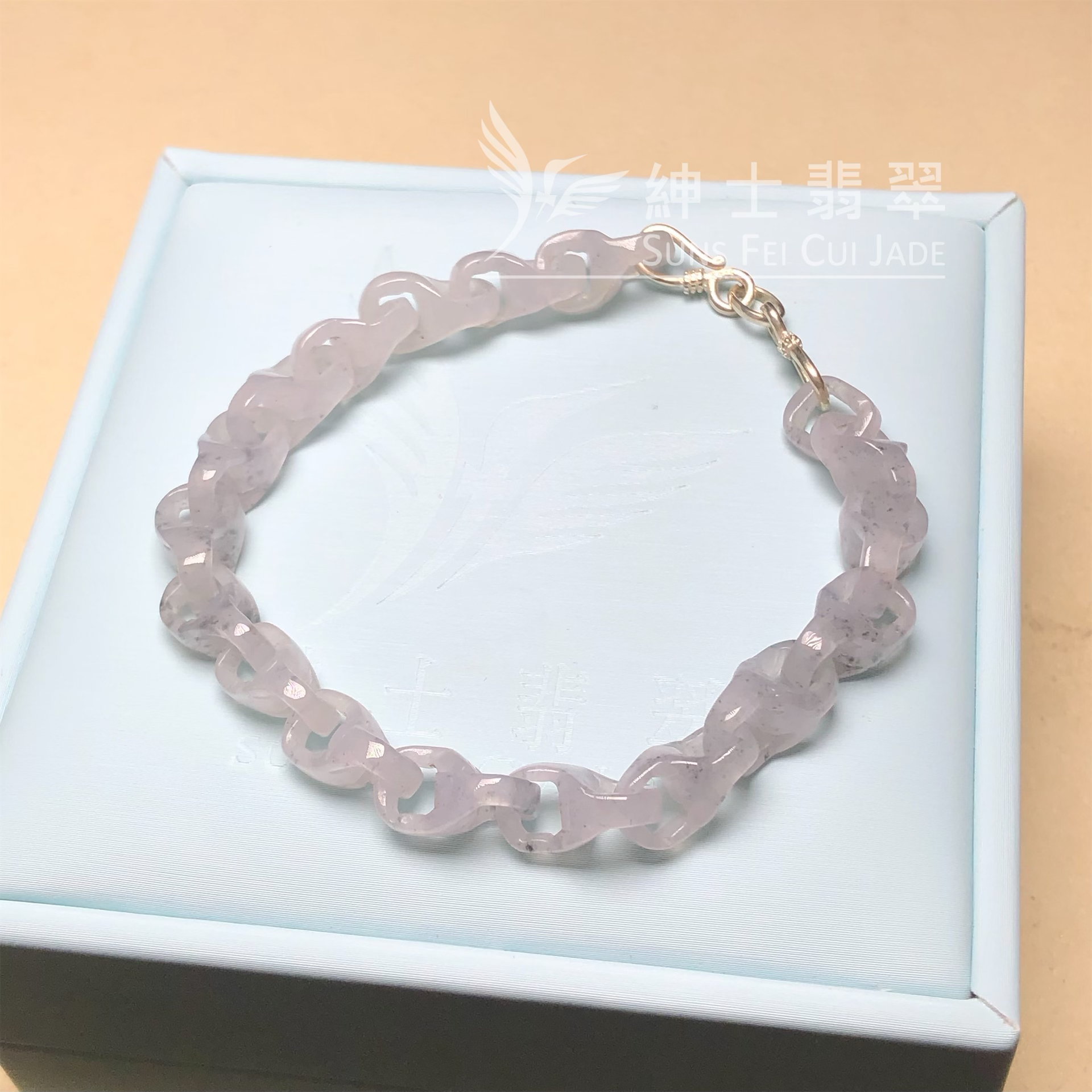 CA00388 糯冰芝麻花手鏈連銀扣
