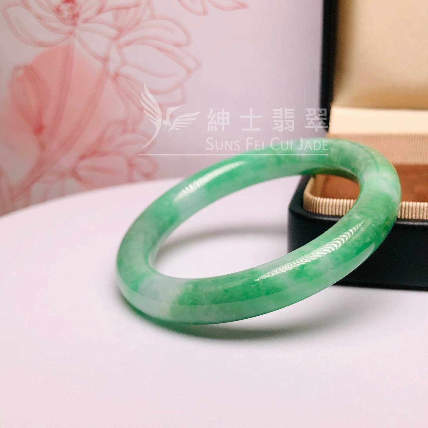 滿綠翡翠圓鐲51.8mm