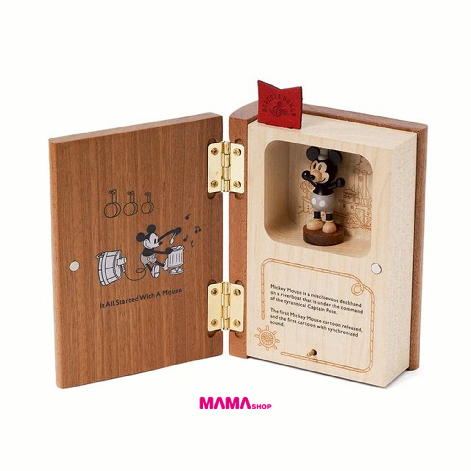 台灣直送迪士尼米奇典藏書造型音樂盒