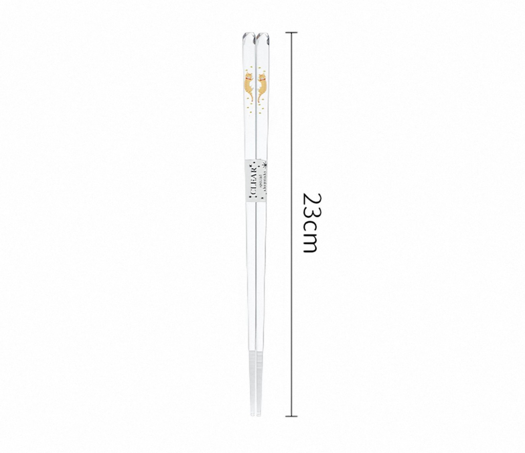 日本製貓咪系列印花透明筷子