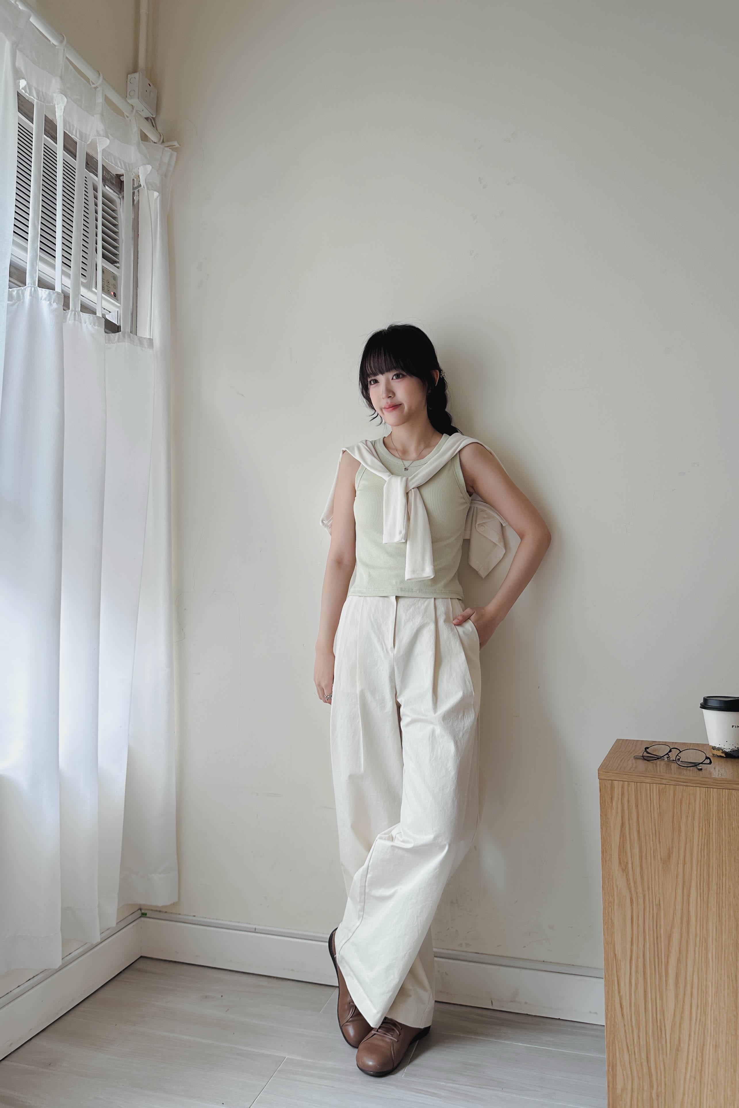高領口修副乳短背心(三色入)