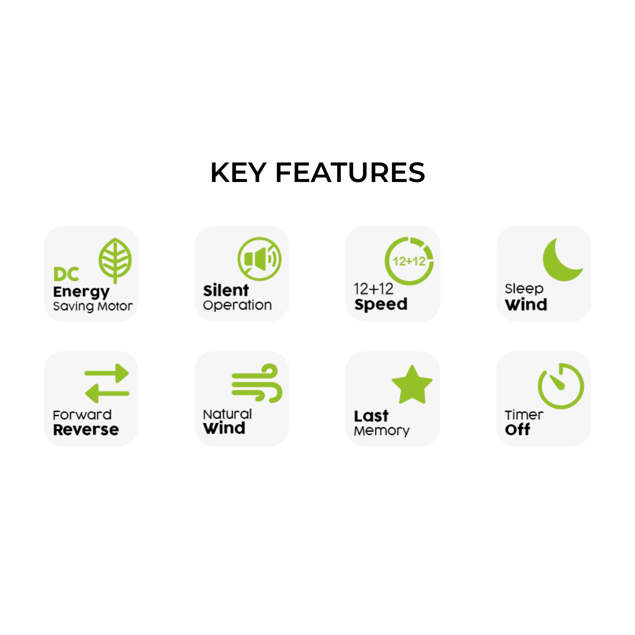 Alpha 56" CX10 AC Motor ABS Ceiling Fan (CX10-5B)