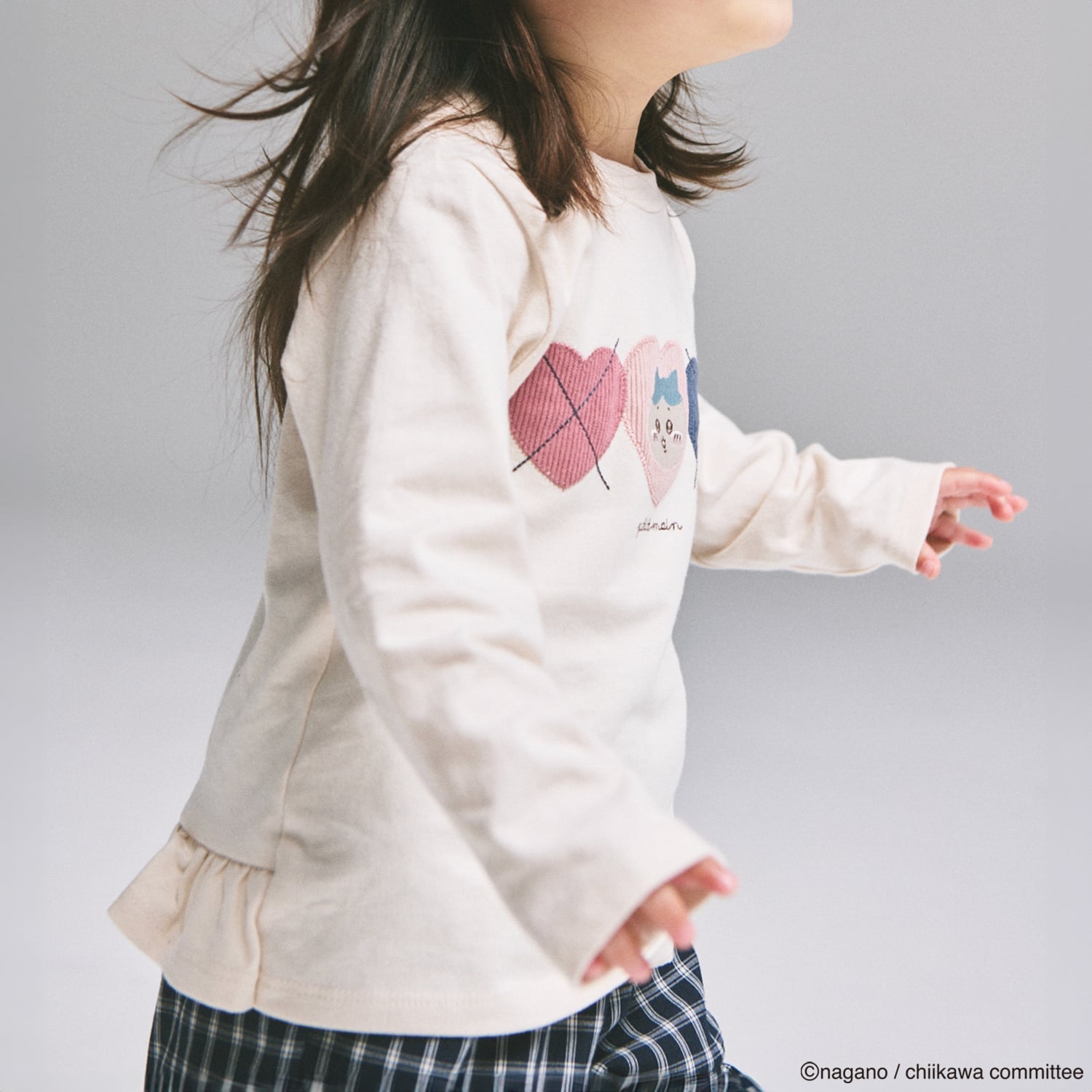 🆕【⭐訂購⭐】日本直送 🇯🇵🌀#Chiikawa 刺繡圖案 菱形格紋 長袖Tee［4款選］🌀 [ELIA-0092][261013]