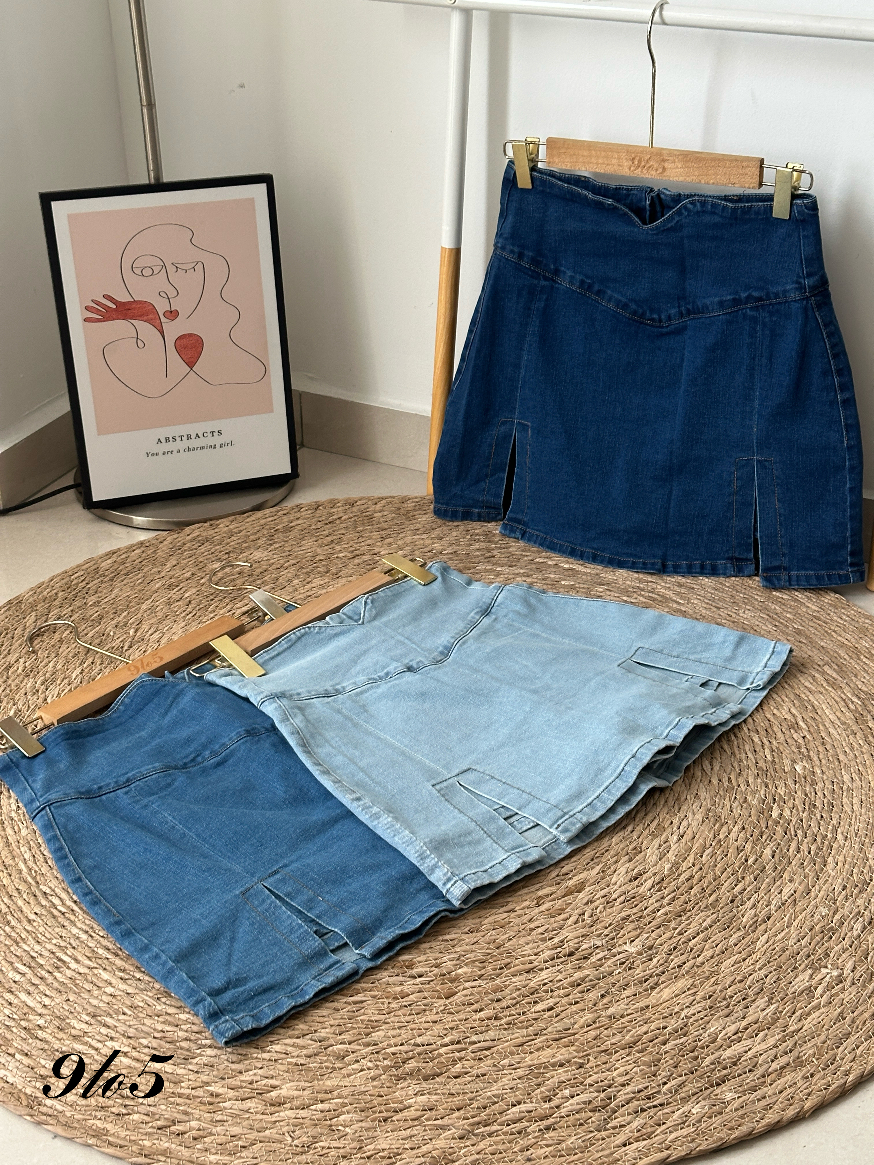 S1820 Denim Short Skirt - 3 Colors 