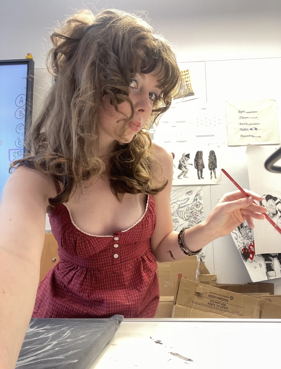 TP549美式格子吊带