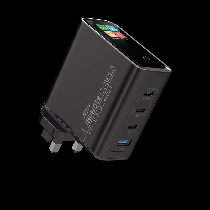 香港行貨 一年保養 ego 140W THUNDER CUBE 5 OLED 充電器 LP-140W-3C1A-UE｜牆插充電器｜USB充電器｜GaN 3｜USB-C充電器 