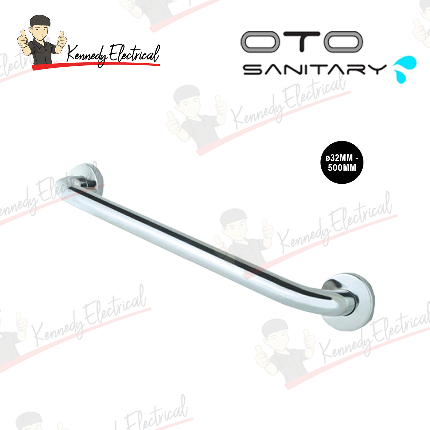 (32Mm) 500mm Stainless Steel Long Bath Armrest R3-10
