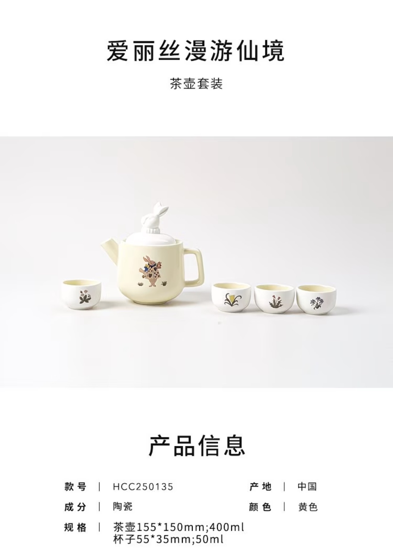 Alice in Wonderland Teapot Set