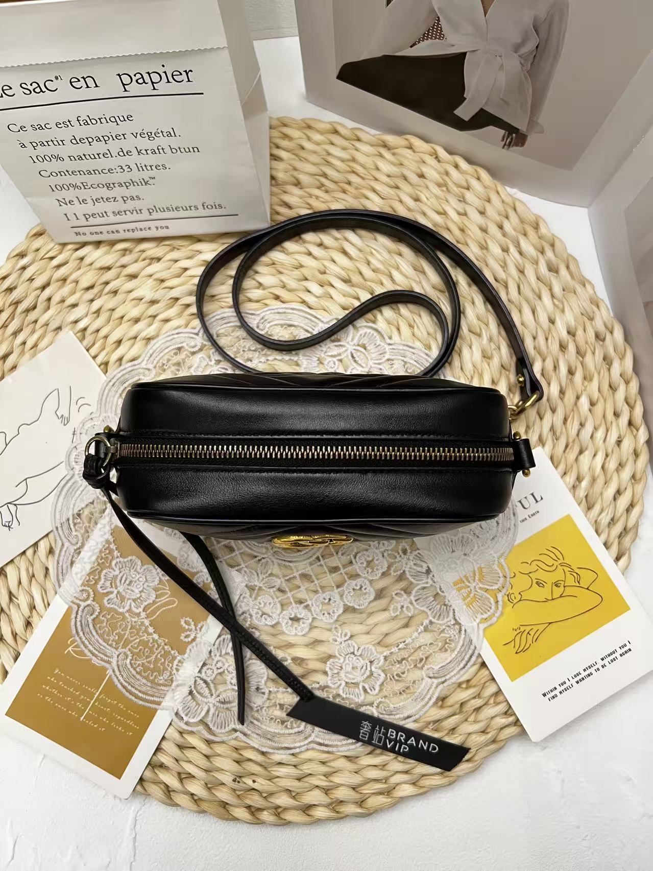  GUCCI Marmont Matelassé Leather Camera Bag