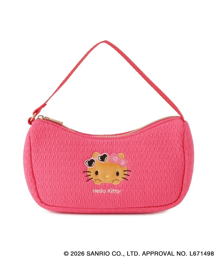 🎀【預訂】ROPE' PICNIC x Sanrio 曬黑刺繡手提袋 - Kitty