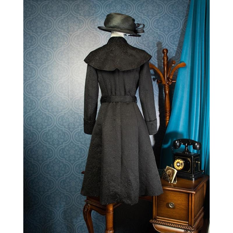 (SOLD OUT)Limited Edition - Edwardian Lady Winter Walking Coat Jacket - Black (FM163)