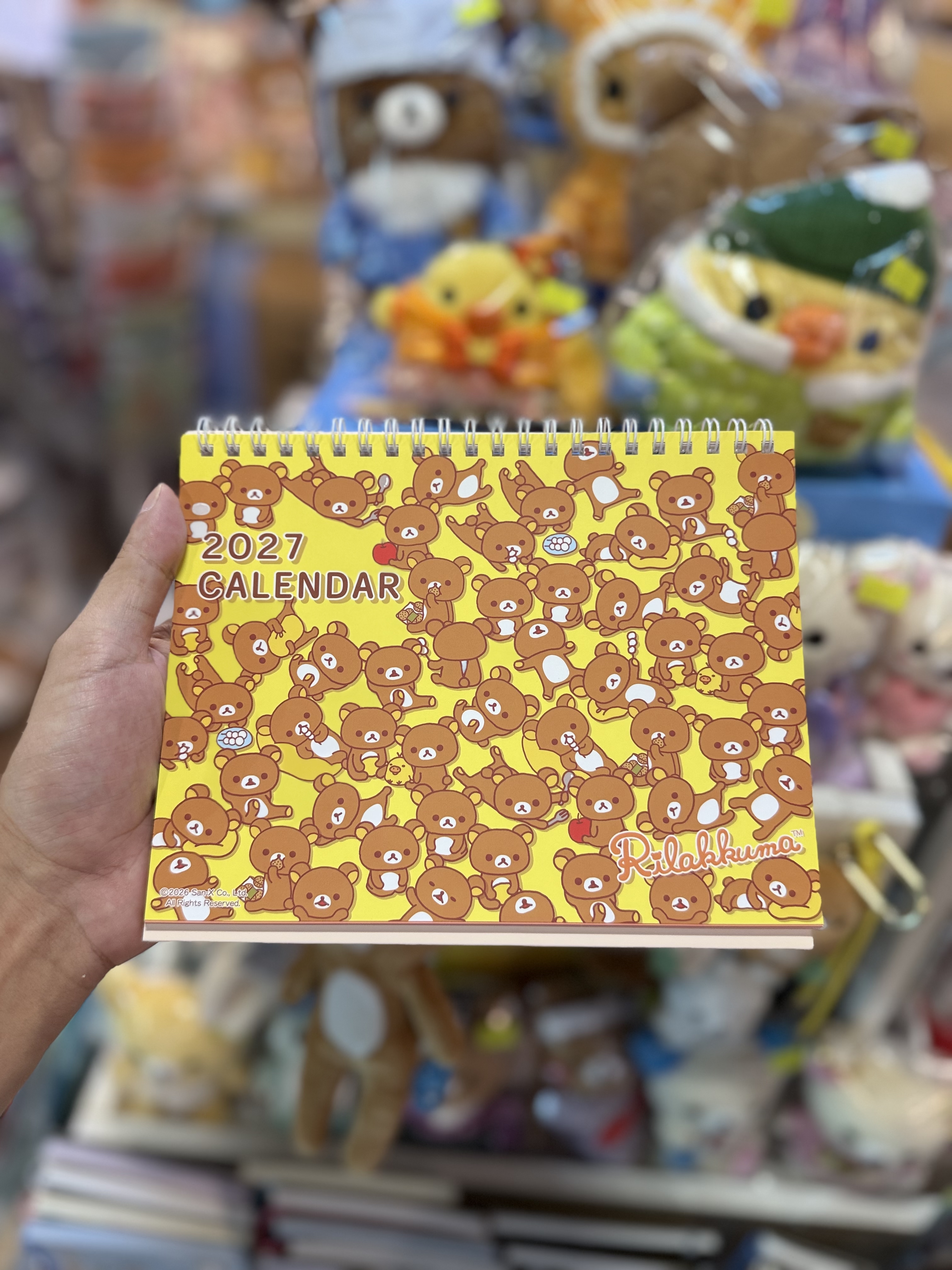《現貨》全新日本Lawson 限定 rilakkuma 2027年日版座枱月曆 附送貼紙