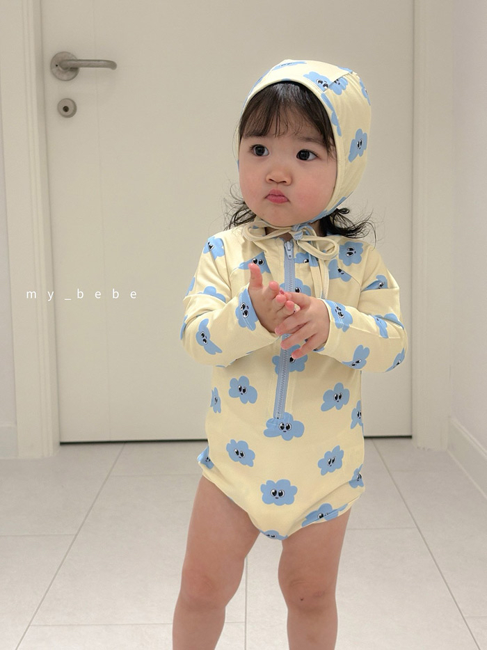 🇰🇷mybebe 泳衣+帽