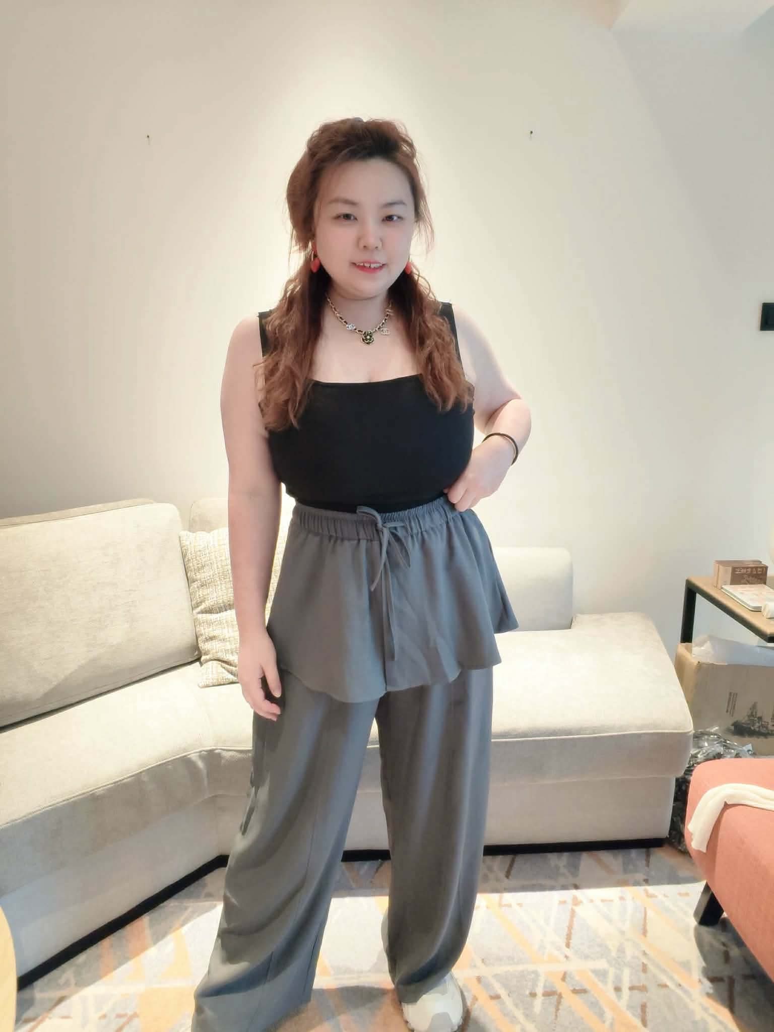 YPB06 1939 法式荷叶边直筒休闲长裤