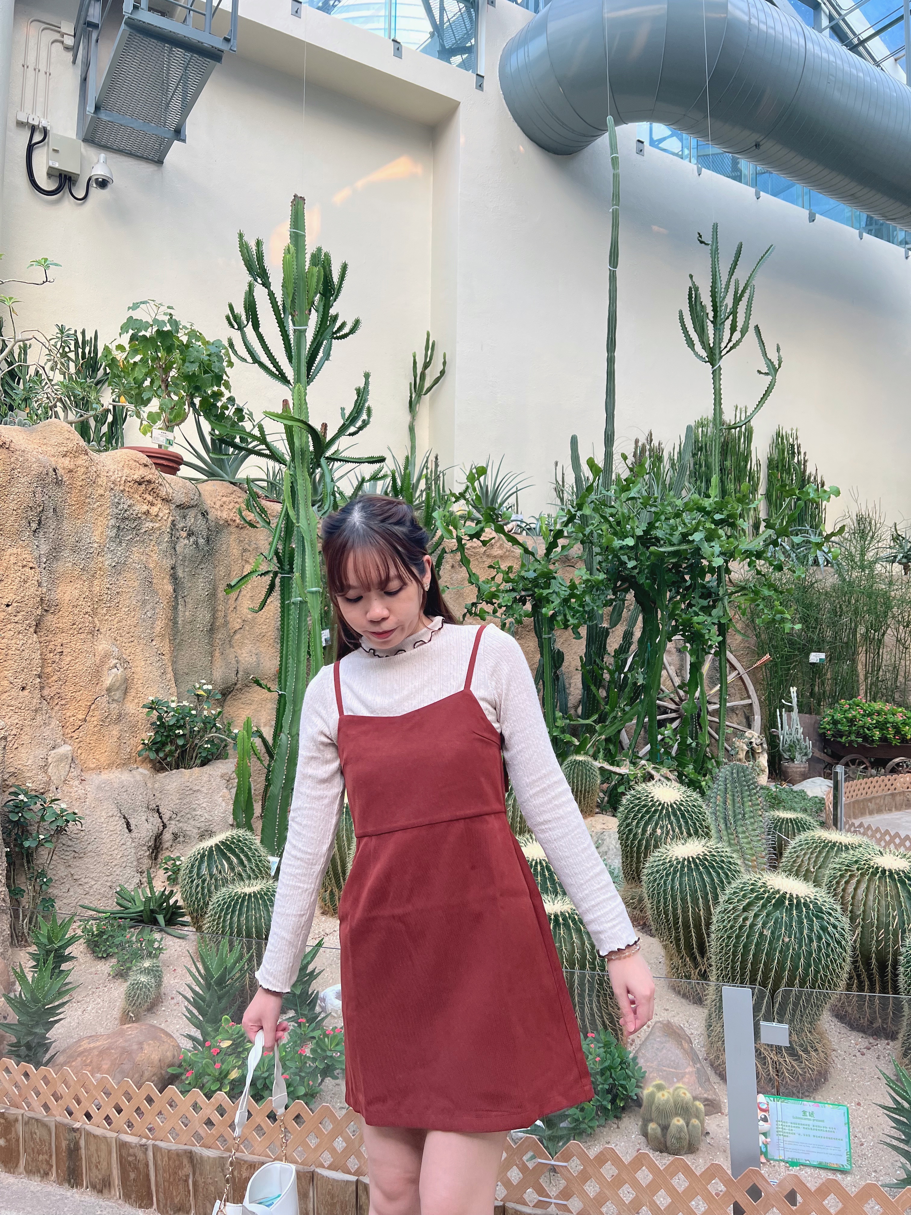 一SET兩件～<限量現貨> 木耳邊Knit Top + 細帶OPS SET