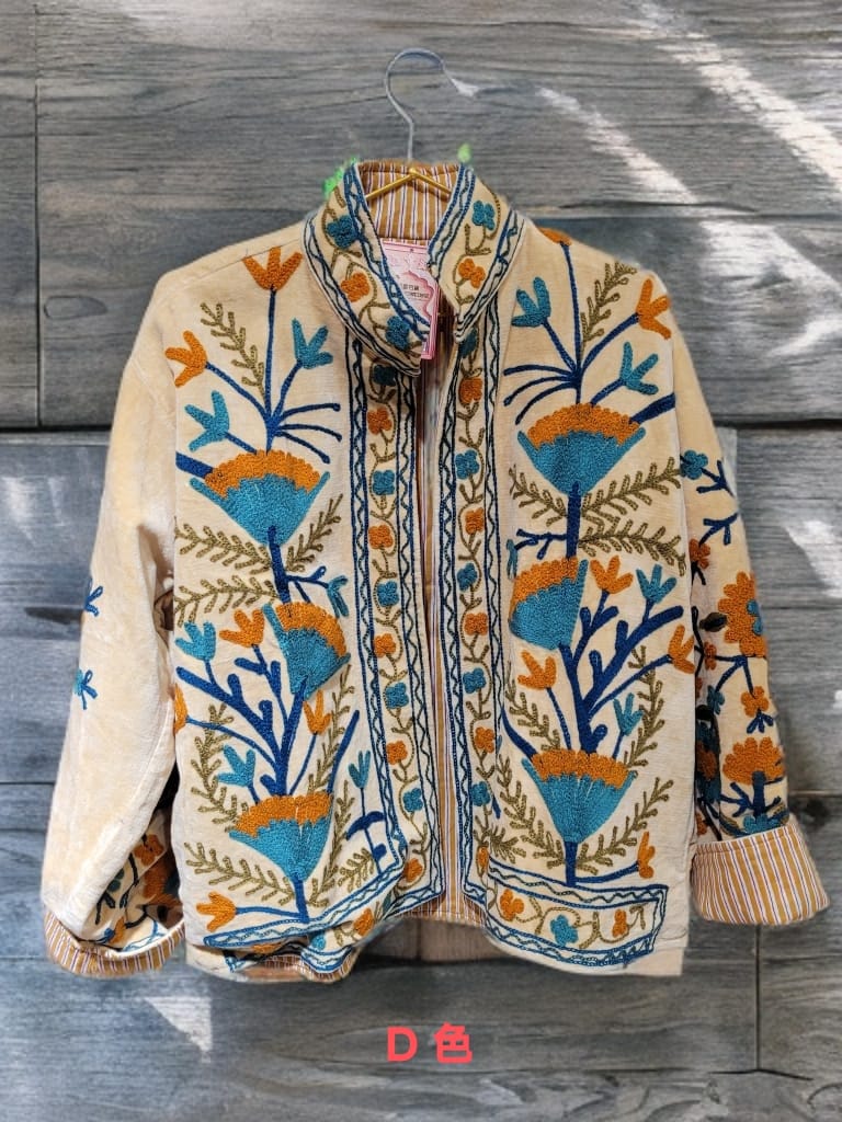 印度 Suzani 刺繡絲絨褸 