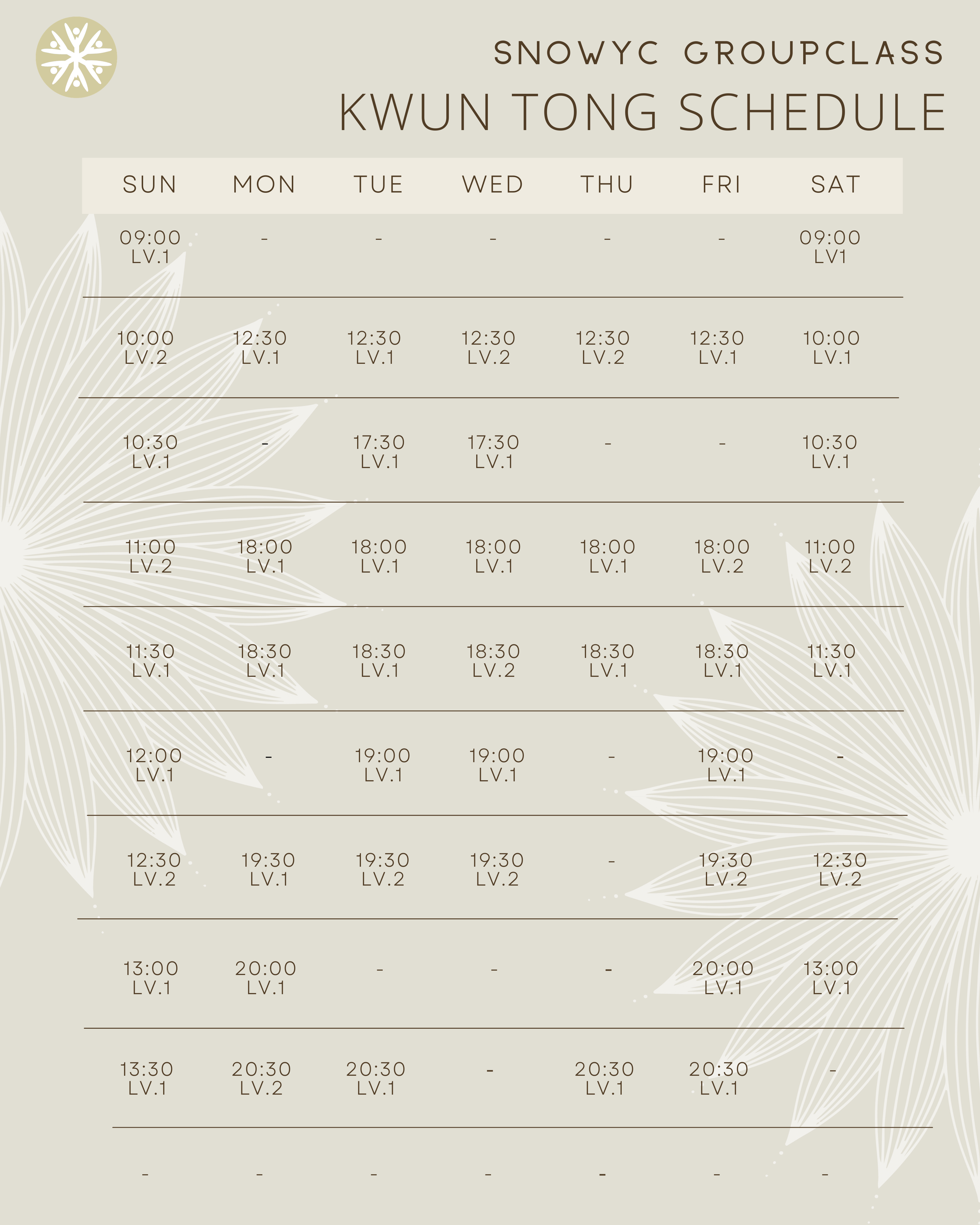 《荔枝角分店》5月份Snowyc GroupClass(需即時付款)