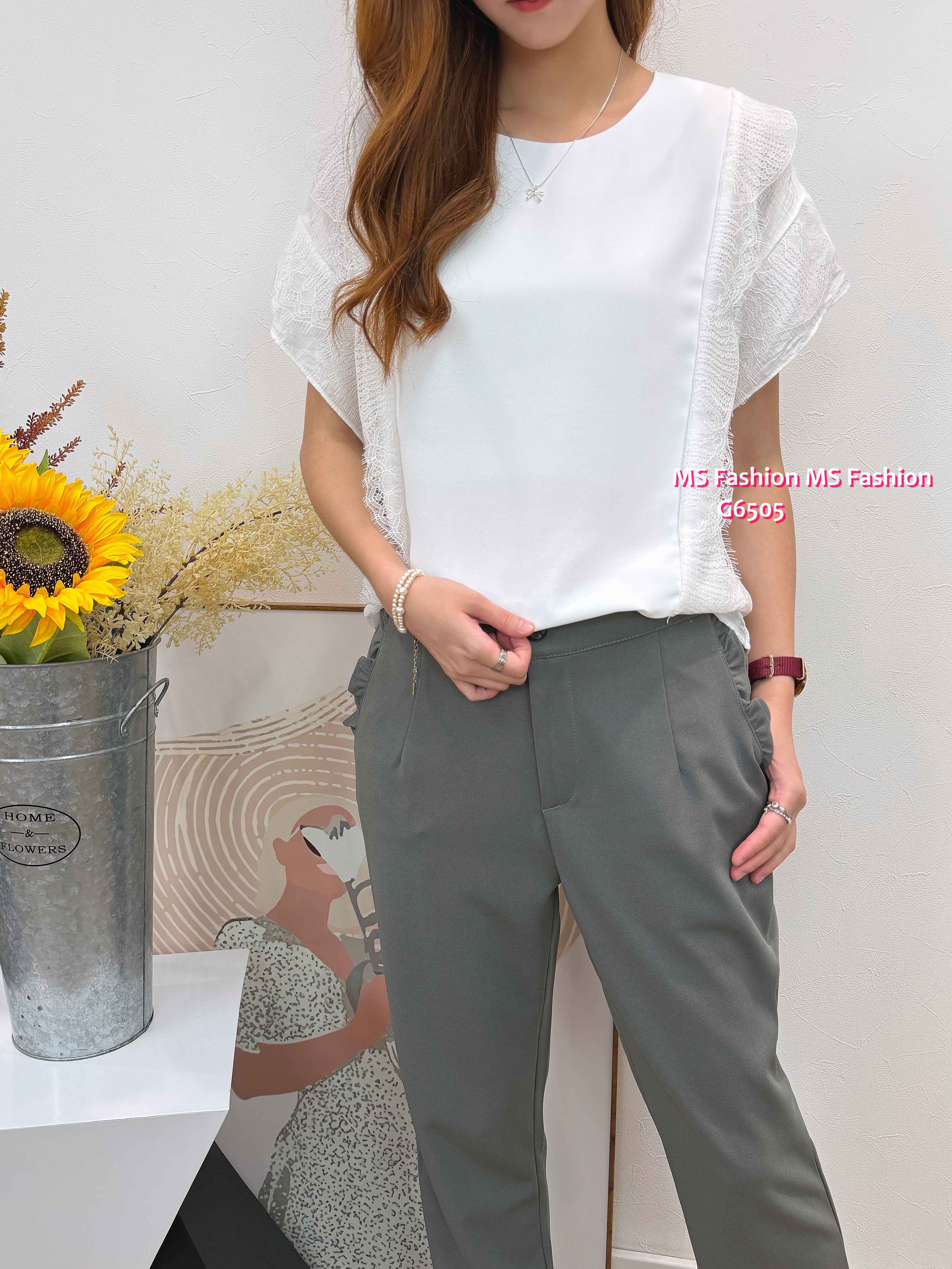 G6505 靚料拼lace top