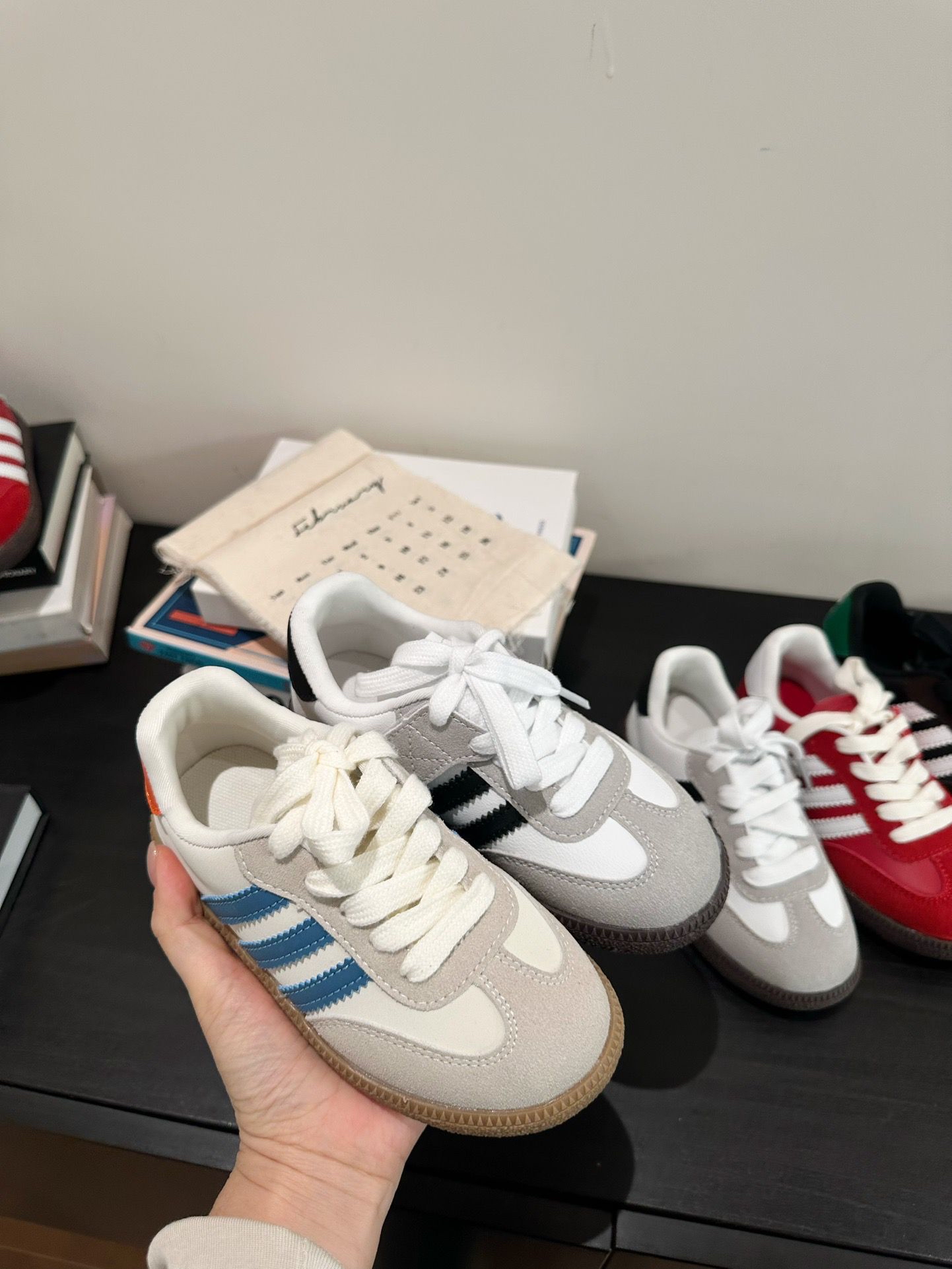 廠單ad samba 6代側魔術貼板鞋