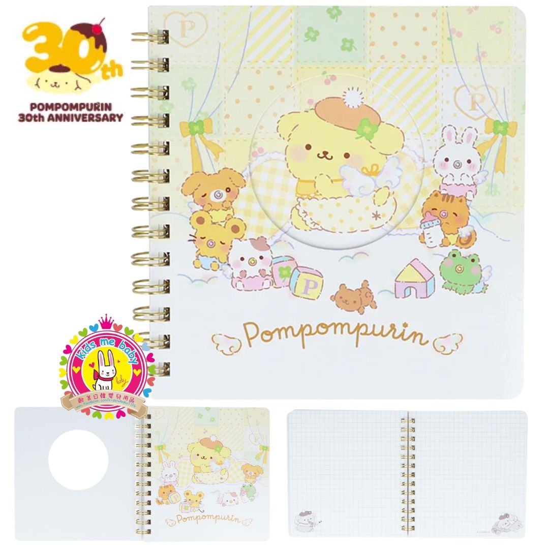 布甸狗 Pompompurin 30週年復古集卡風活頁筆記本 白色 ⏰ 預購商品 - 歡迎查詢到貨期 ⏰