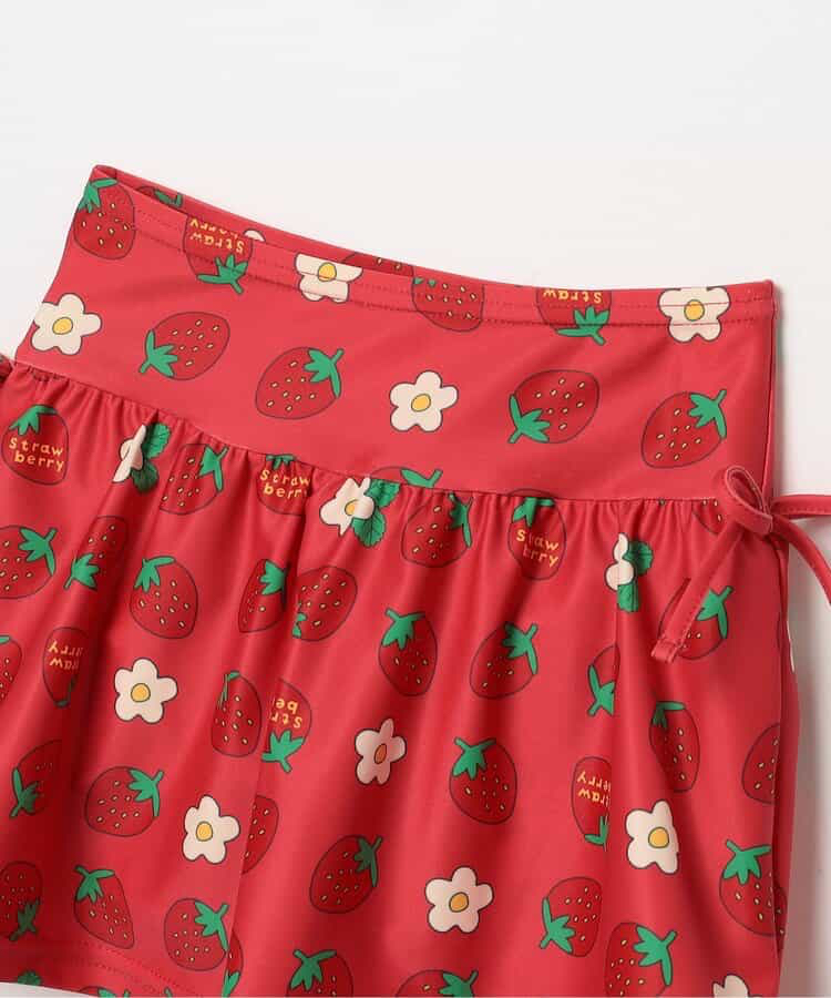 🇯🇵預訂 日本直送🇯🇵p.premier四色標籤圖案印花褶皺上衣和裙擺分體泳衣