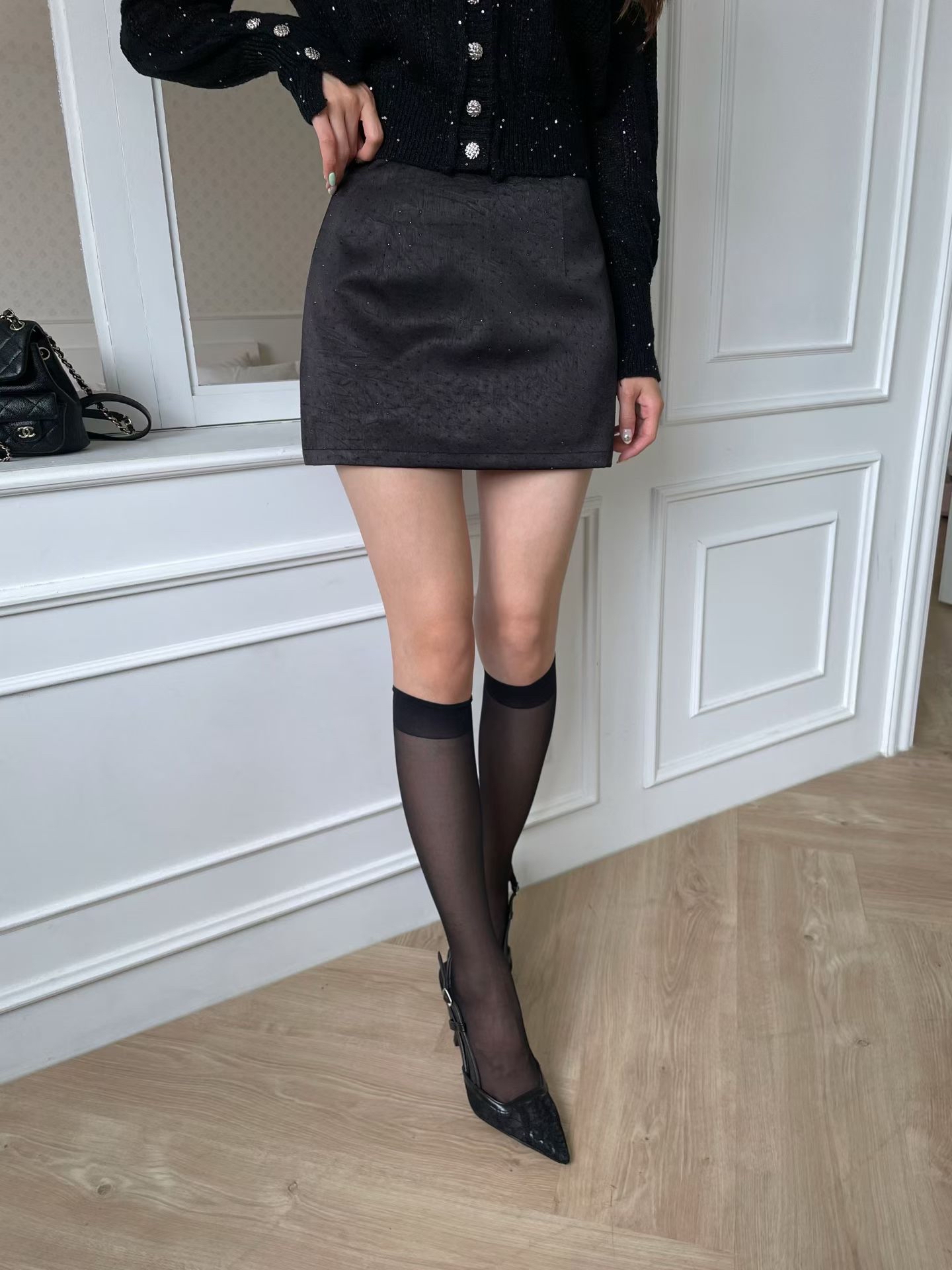 French Chic Embellished Skirt