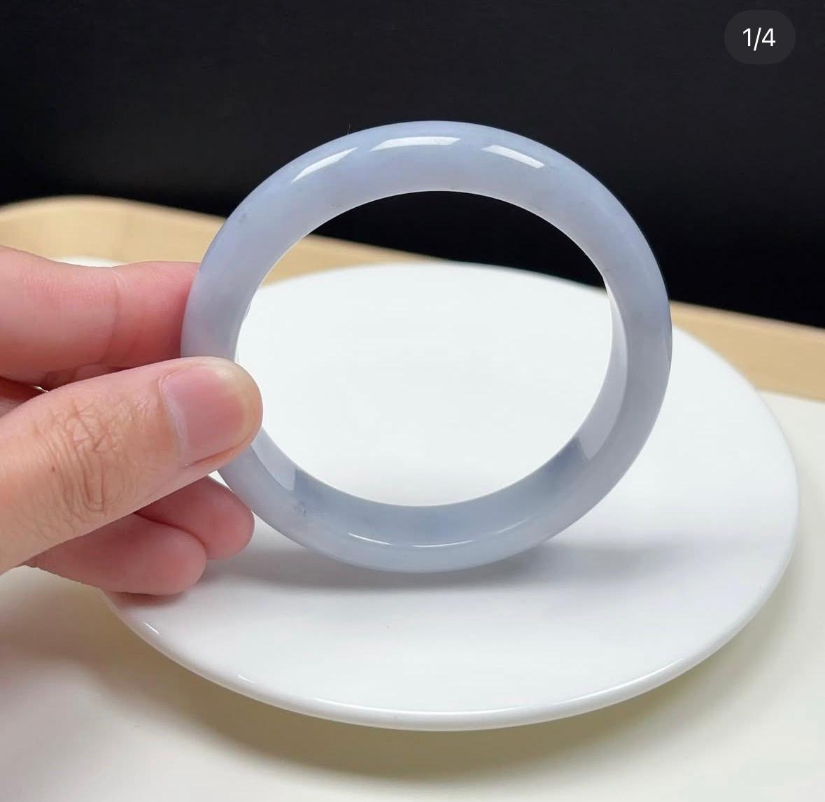 56mm 茄紫烏雞翡翠福鐲