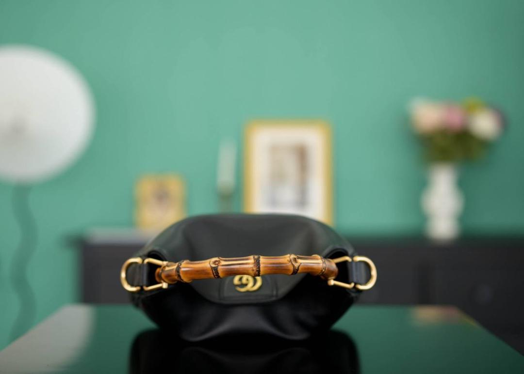 Gucci Bamboo 1947 Small Top Handle Bag - Black Leather
