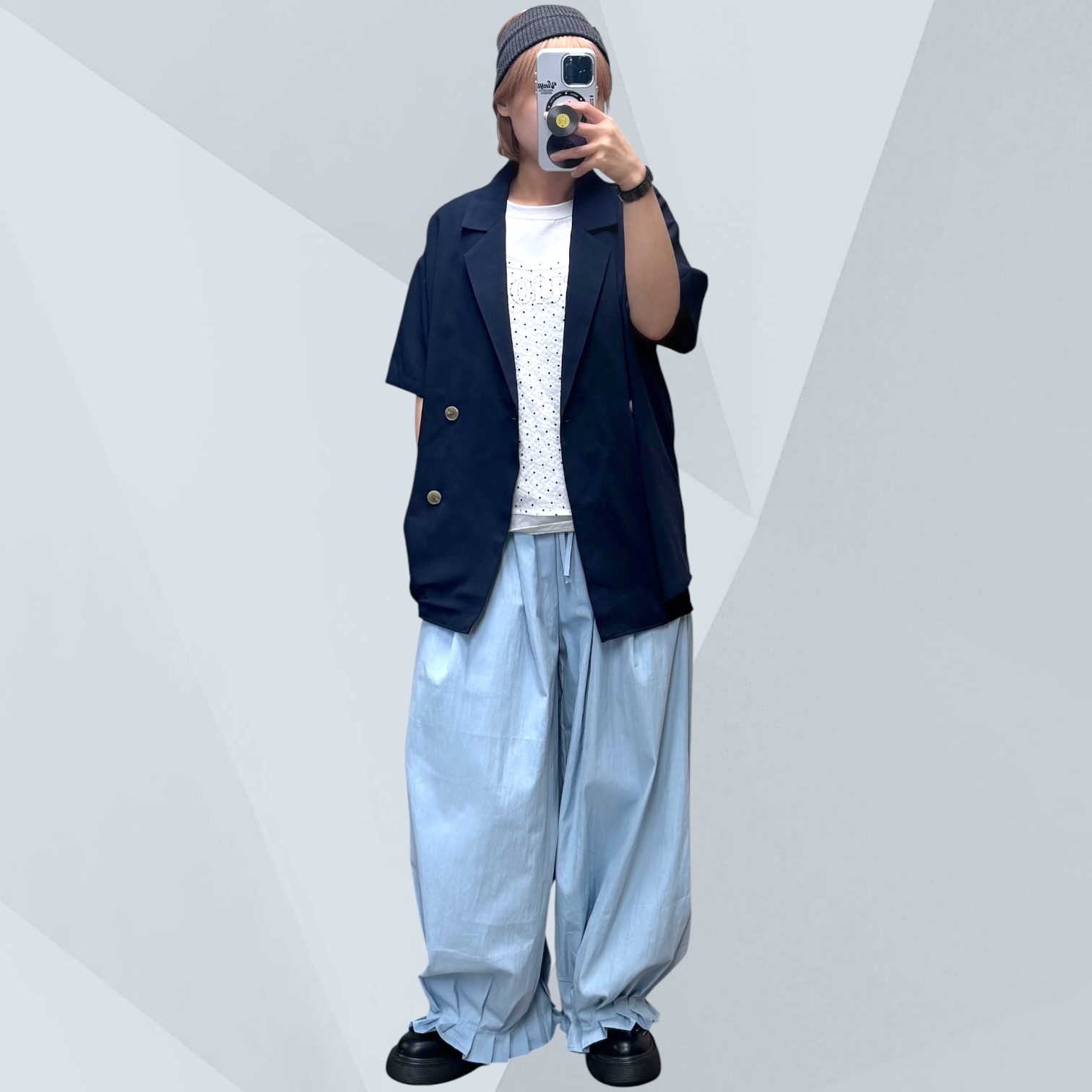 221154 褲腳壓摺長褲