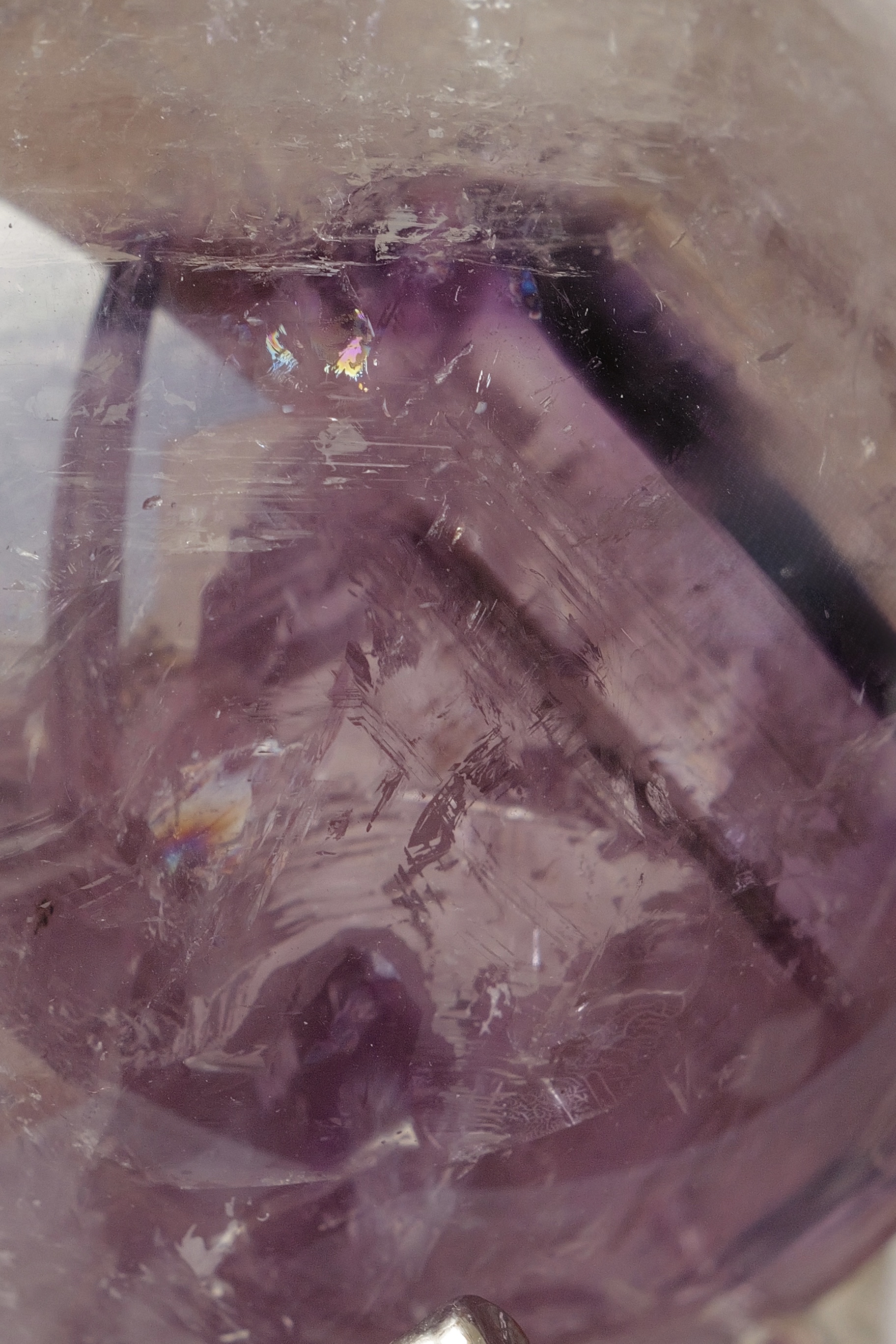 ༒ 7.4cm千層紋紫白雙色水晶球༒ AM.a081C19G5ss-RA26*7SA