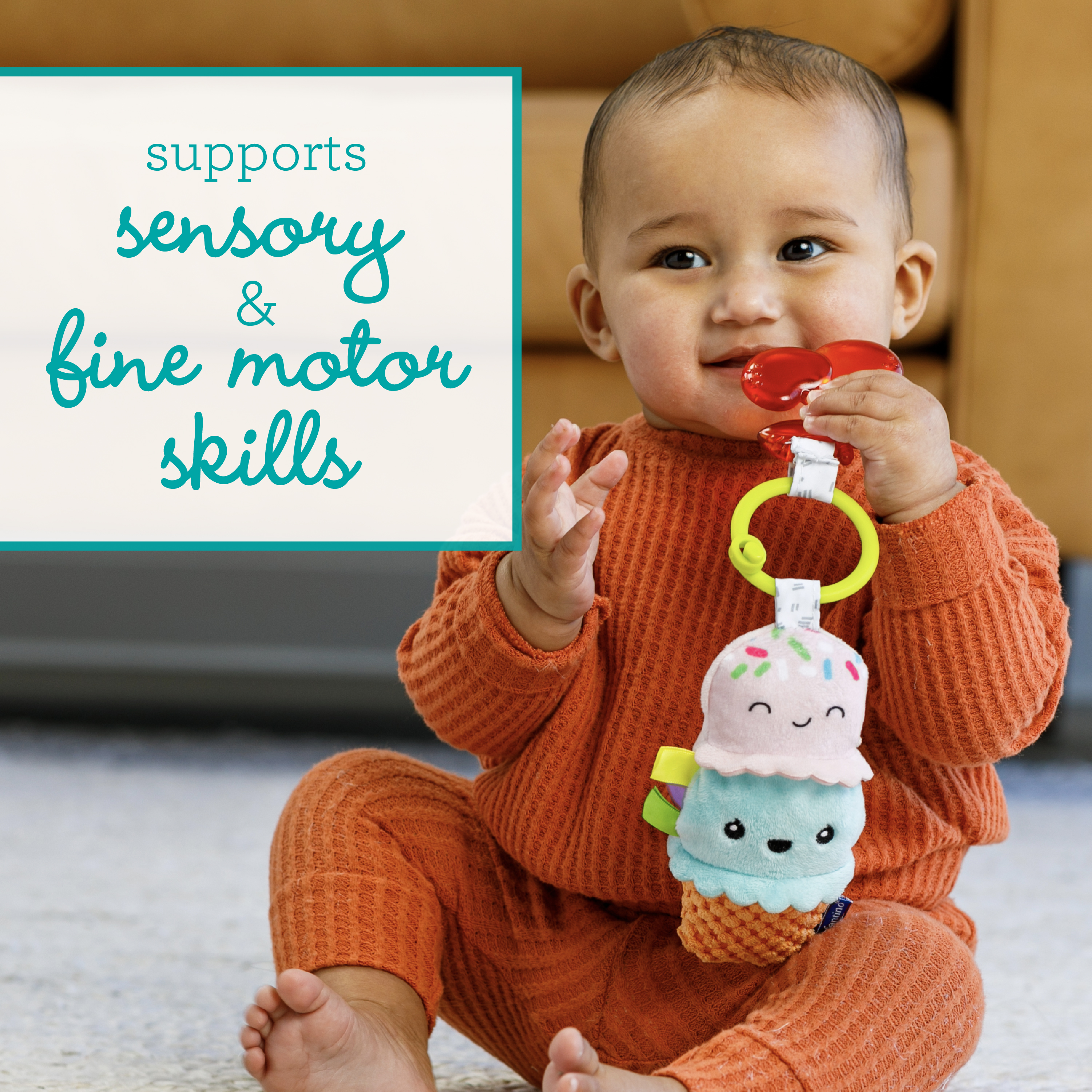 安撫牙膠雪糕玩伴　Plushy Pal & Teether - Ice Cream