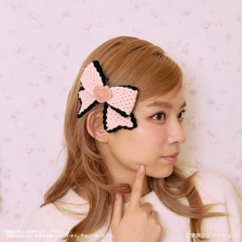 《Pre-Order》Knit Ribbon Hair Pin 髮夾｜Precure 光之美少女 Max Heart meets Palude (26PC03-P)