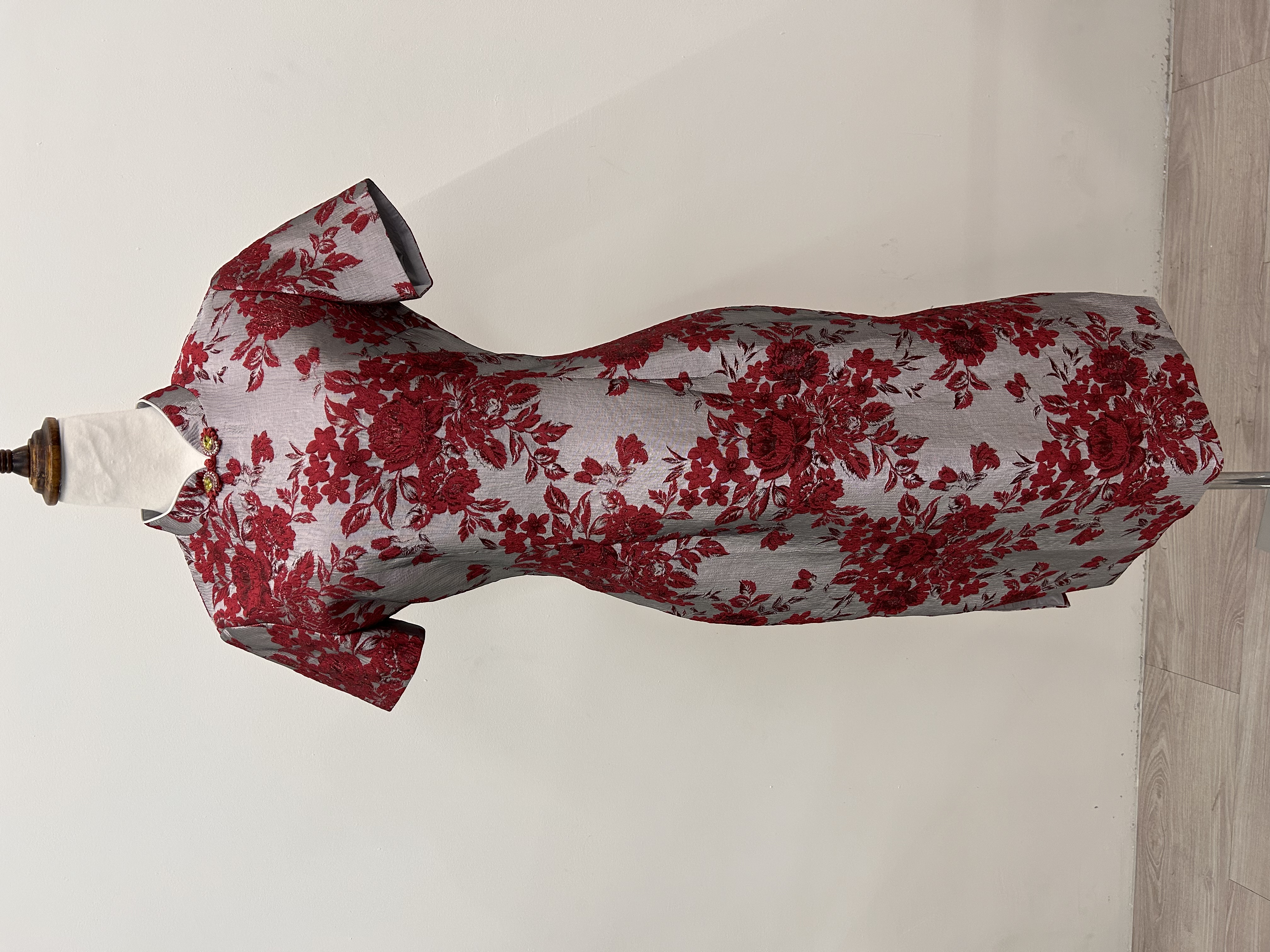 567. WB Embroidered Sleeve Qipao